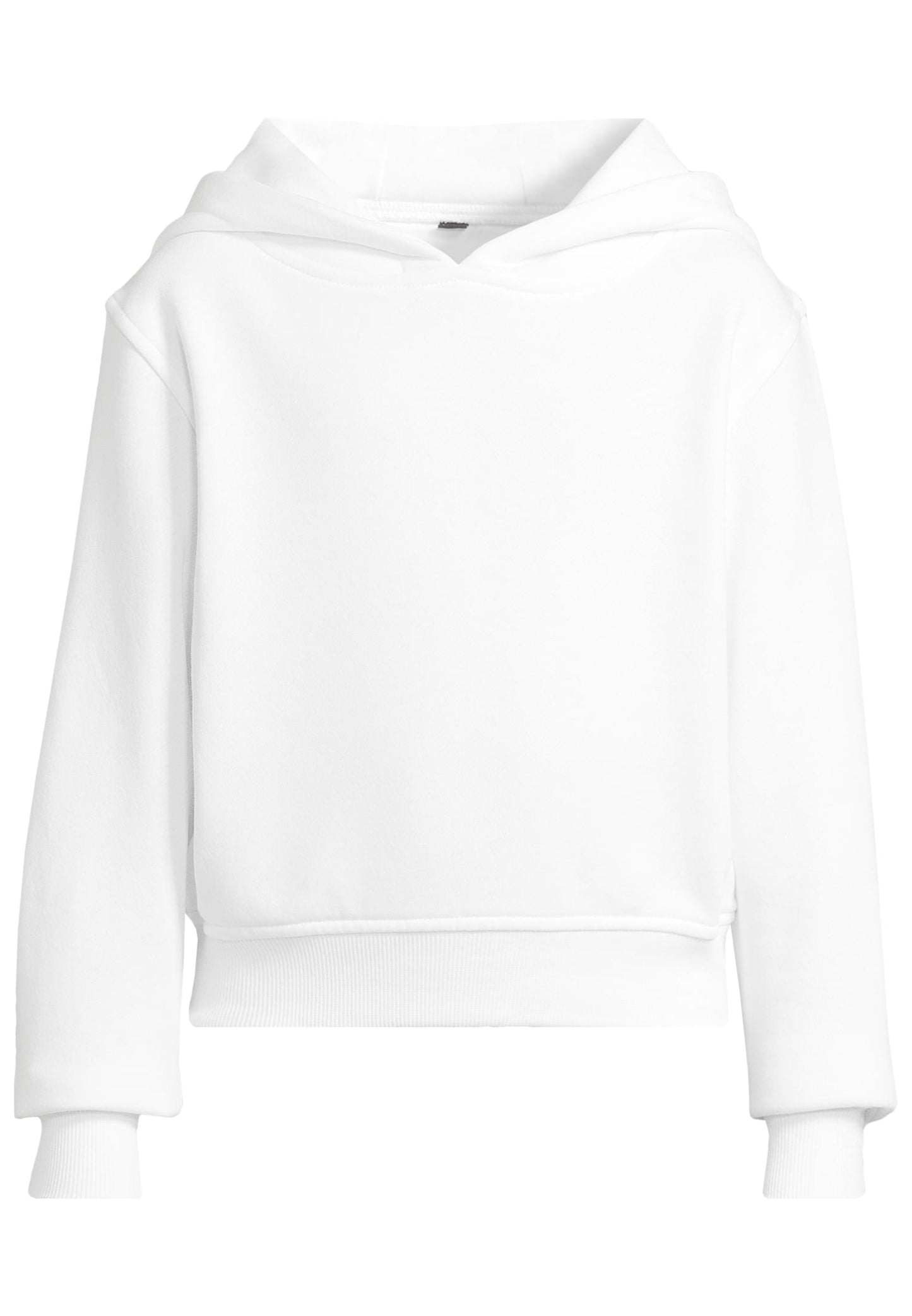 Girls Cropped Sweat Hoody 2 Pack white+pink