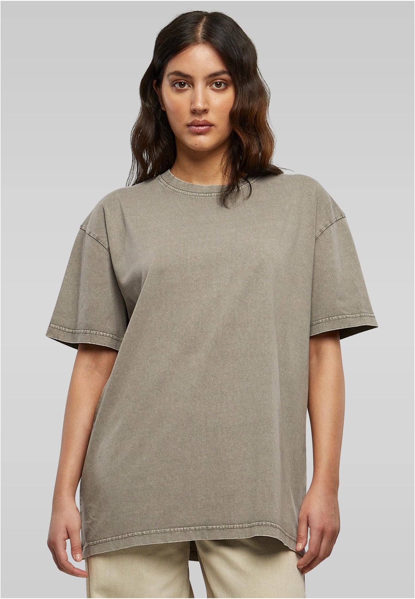 Ladies Oversized Acid Wash T-Shirt