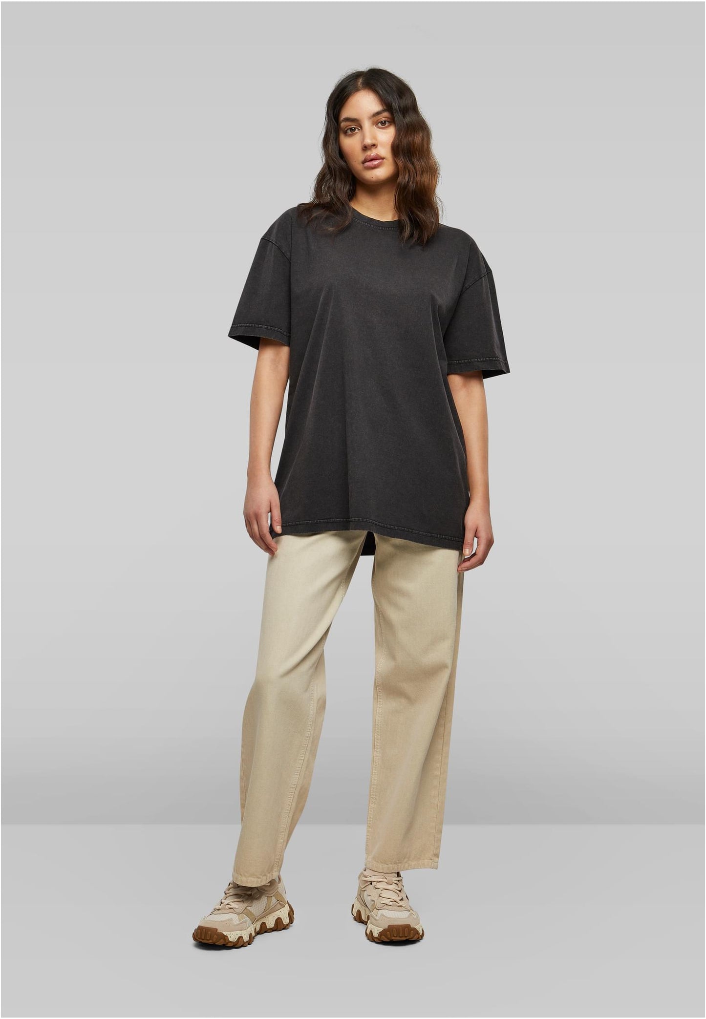 Ladies Oversized Acid Wash T-Shirt