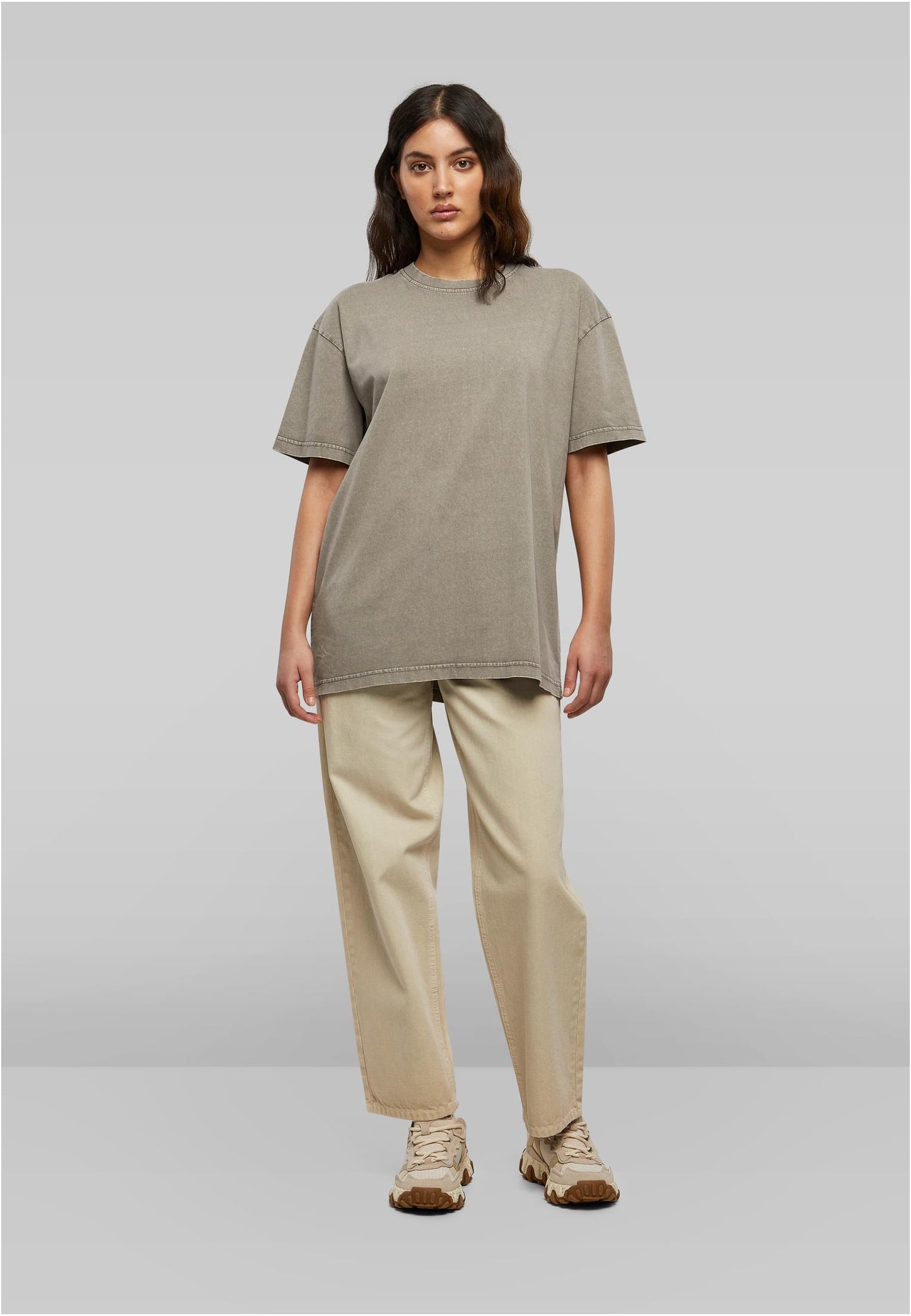 Ladies Oversized Acid Wash T-Shirt
