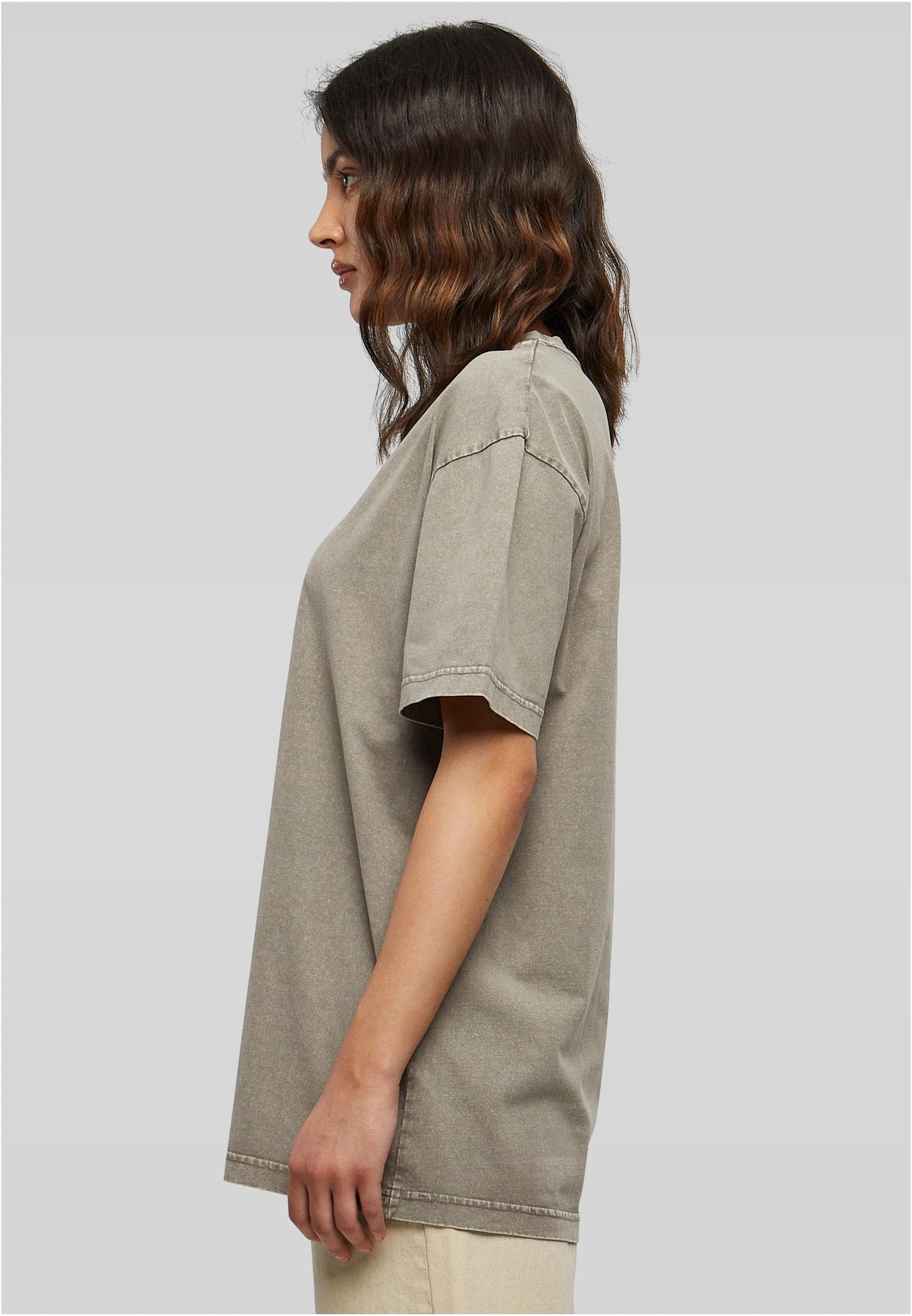 Ladies Oversized Acid Wash T-Shirt