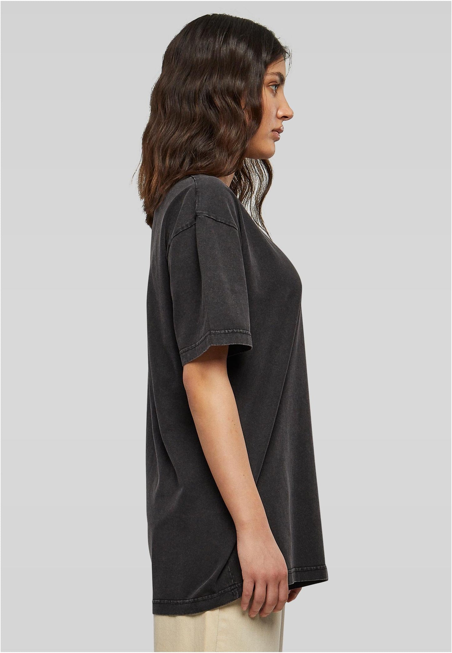 Ladies Oversized Acid Wash T-Shirt