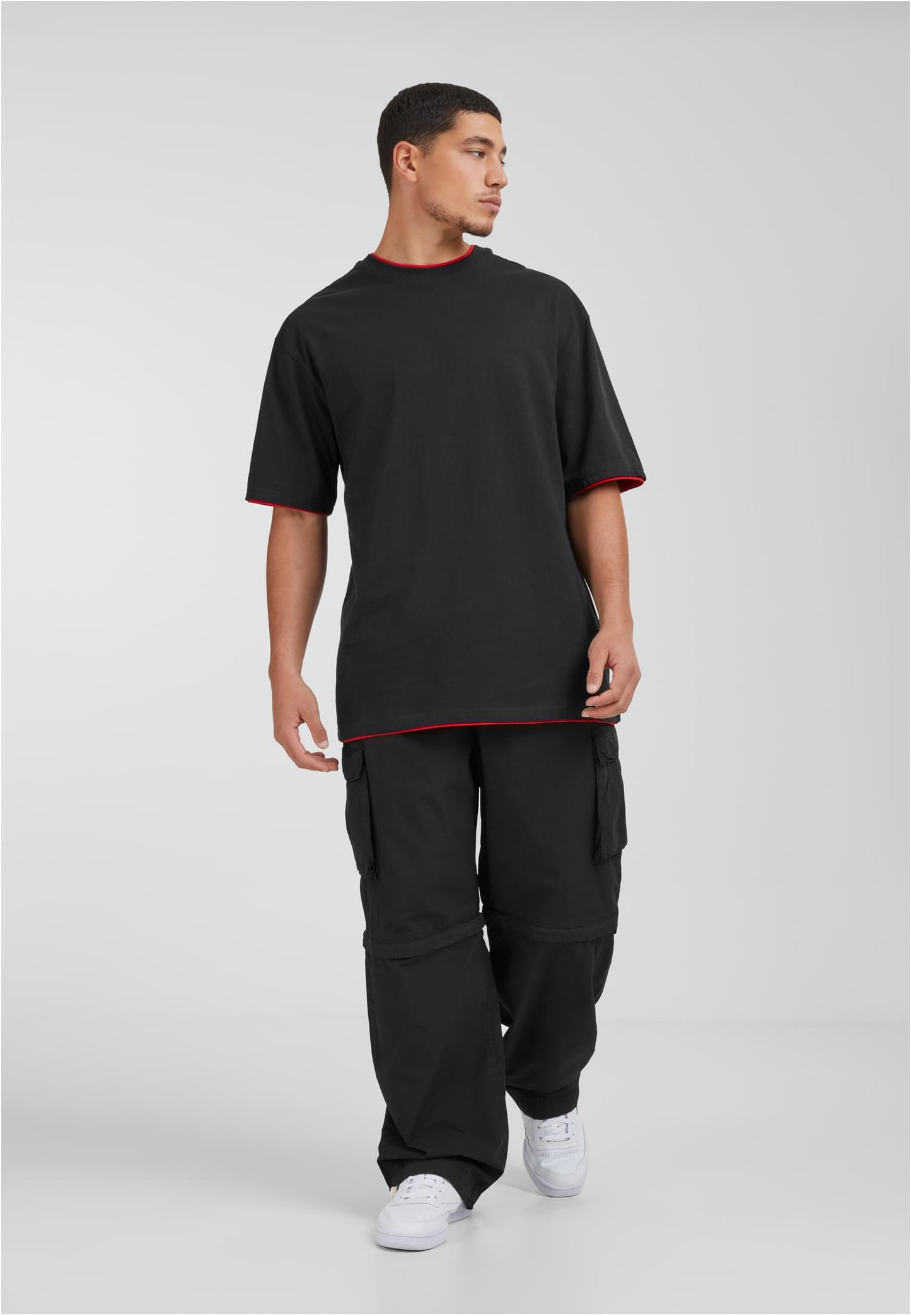 Contrast Tall Tee schwarz/red