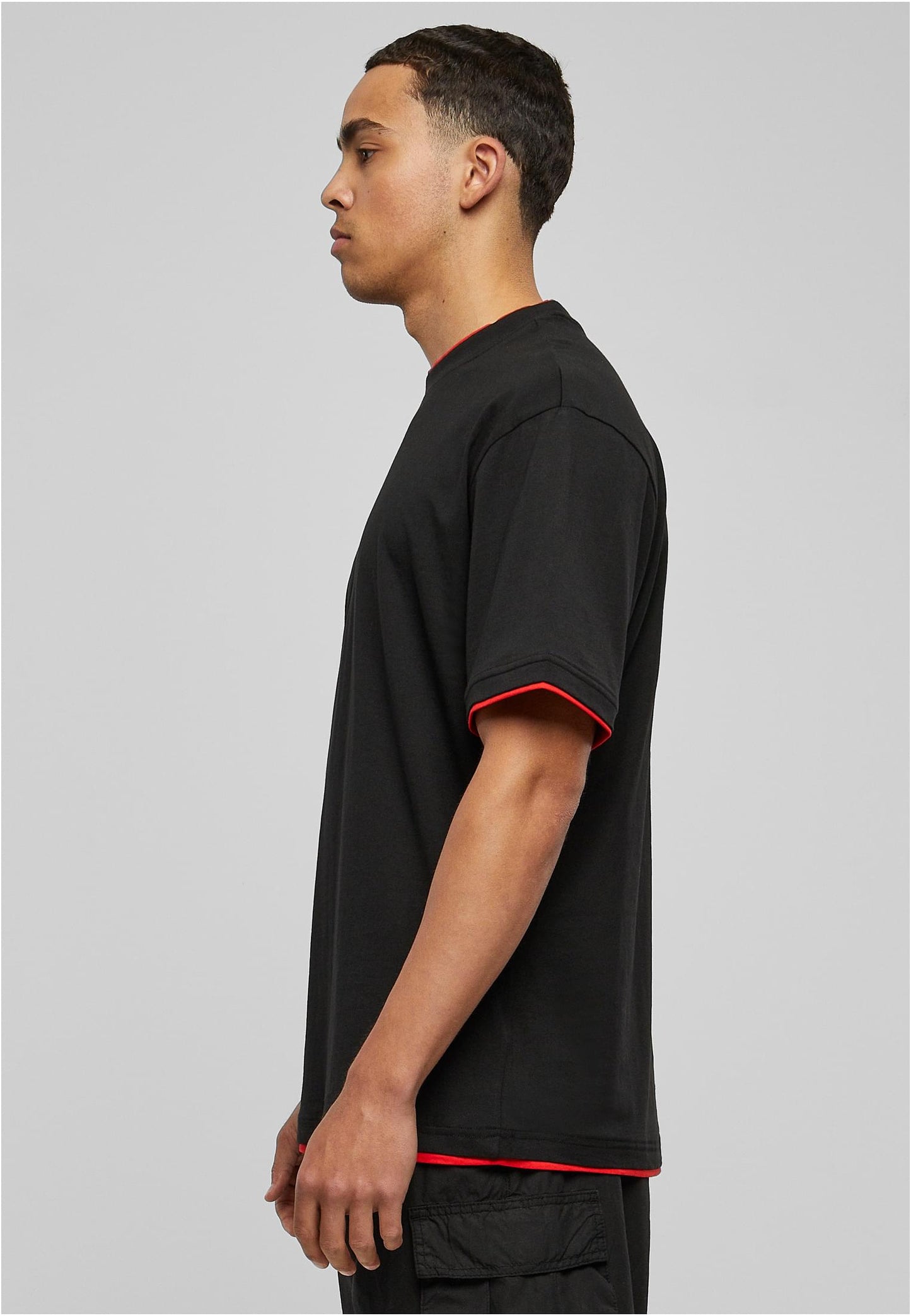 Contrast Tall Tee schwarz/red