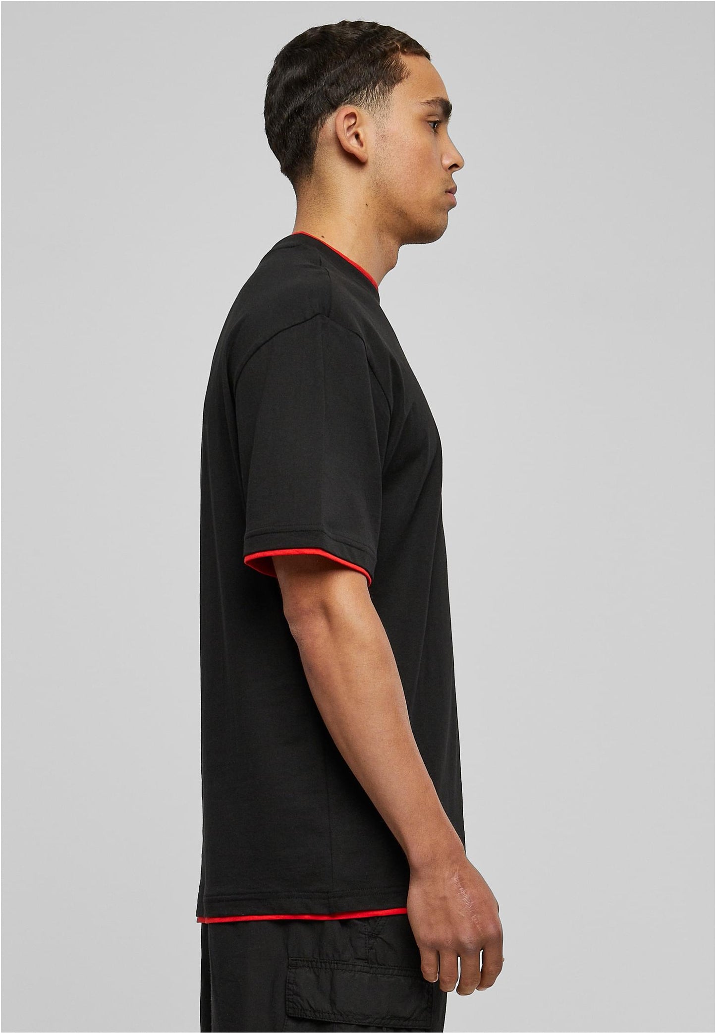 Contrast Tall Tee schwarz/red