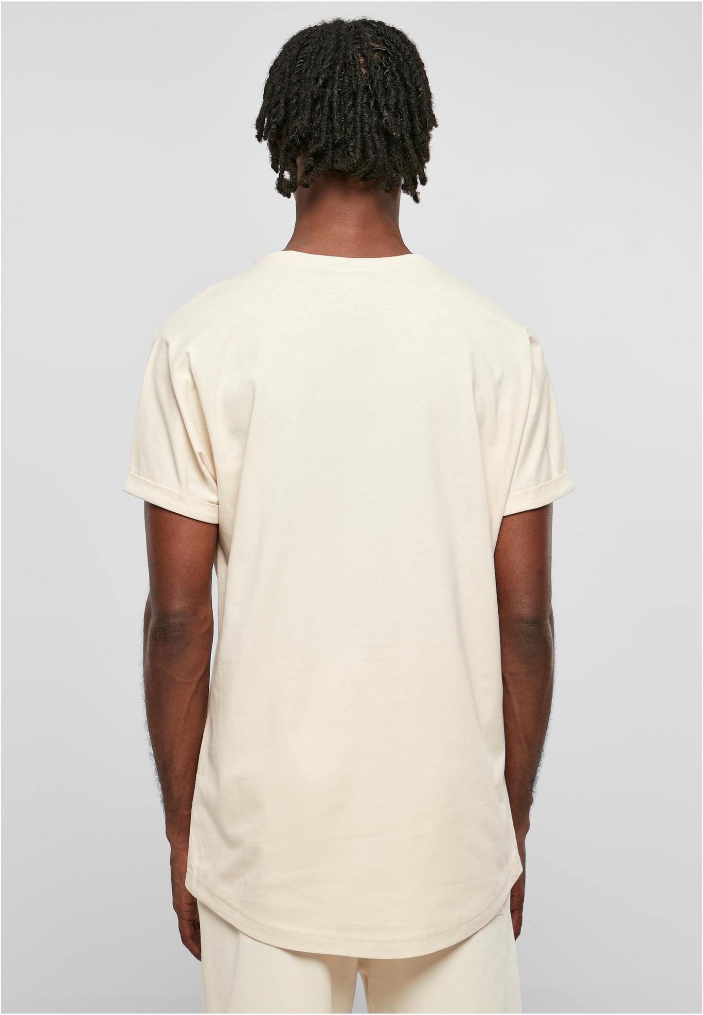 Long Shaped Turnup Tee whitesand