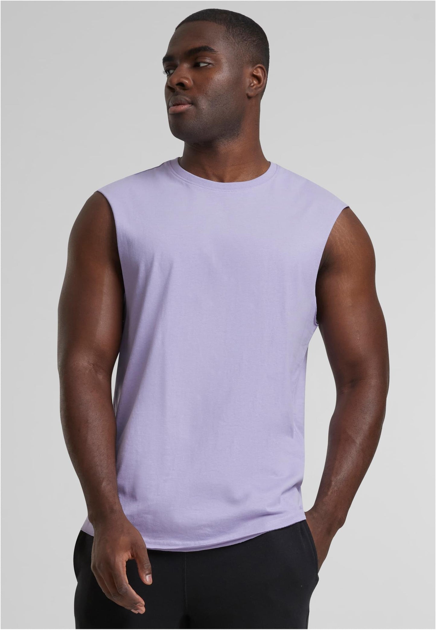 Open Edge Sleeveless Tee dustylilac