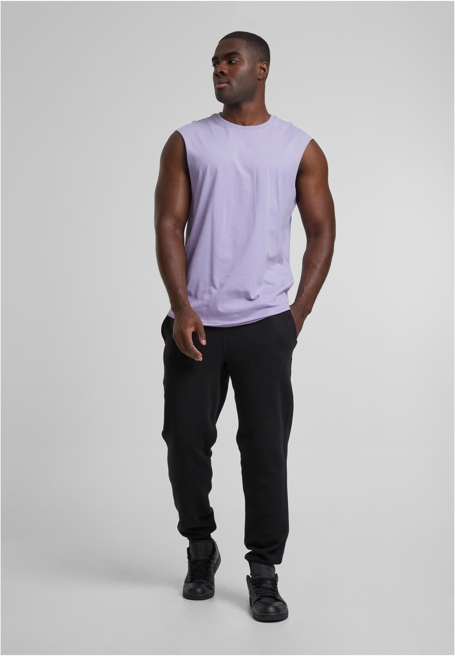 Open Edge Sleeveless Tee dustylilac