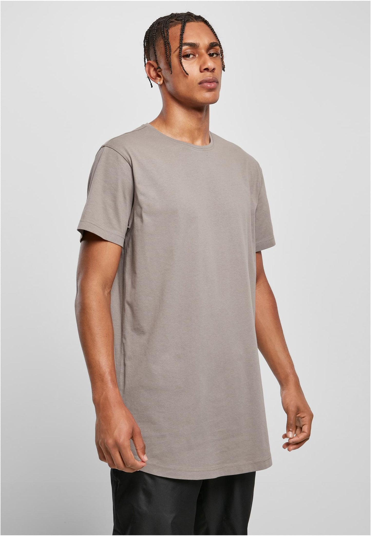 Herren Long T-Shirt Shaped Fit Grau (Asphalt)