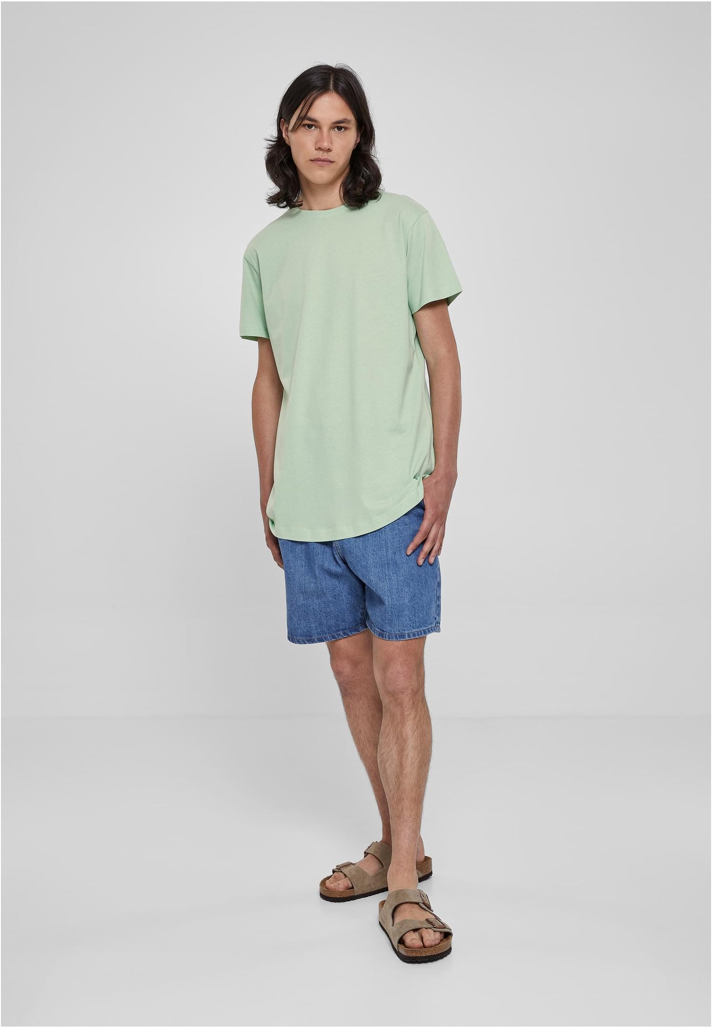 Herren Long T-Shirt Shaped Fit Grün (Vintagegreen)