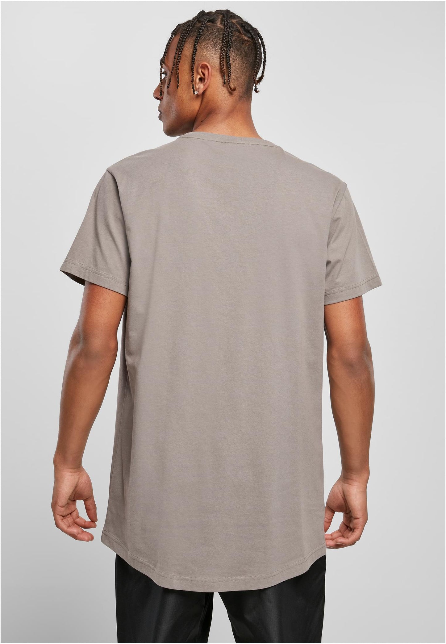 Herren Long T-Shirt Shaped Fit Grau (Asphalt)