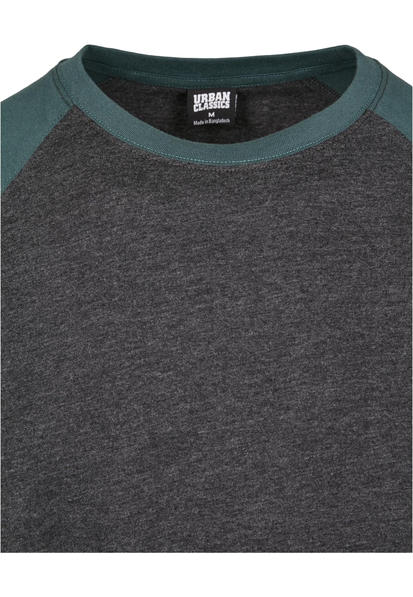 Herren Raglan T-Shirt mit Kontrastärmeln Anthrazit/Flaschengrün