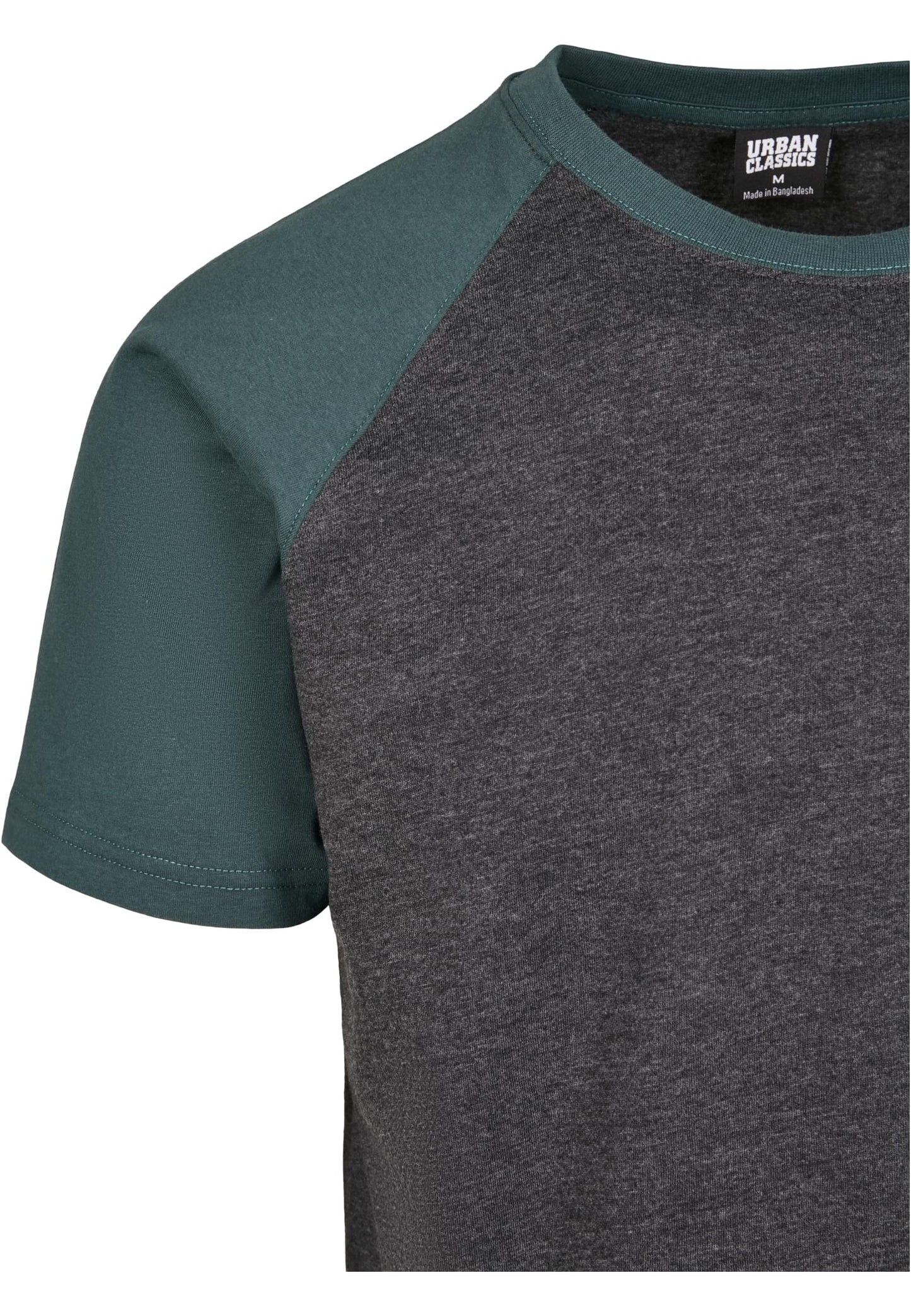 Herren Raglan T-Shirt mit Kontrastärmeln Anthrazit/Flaschengrün