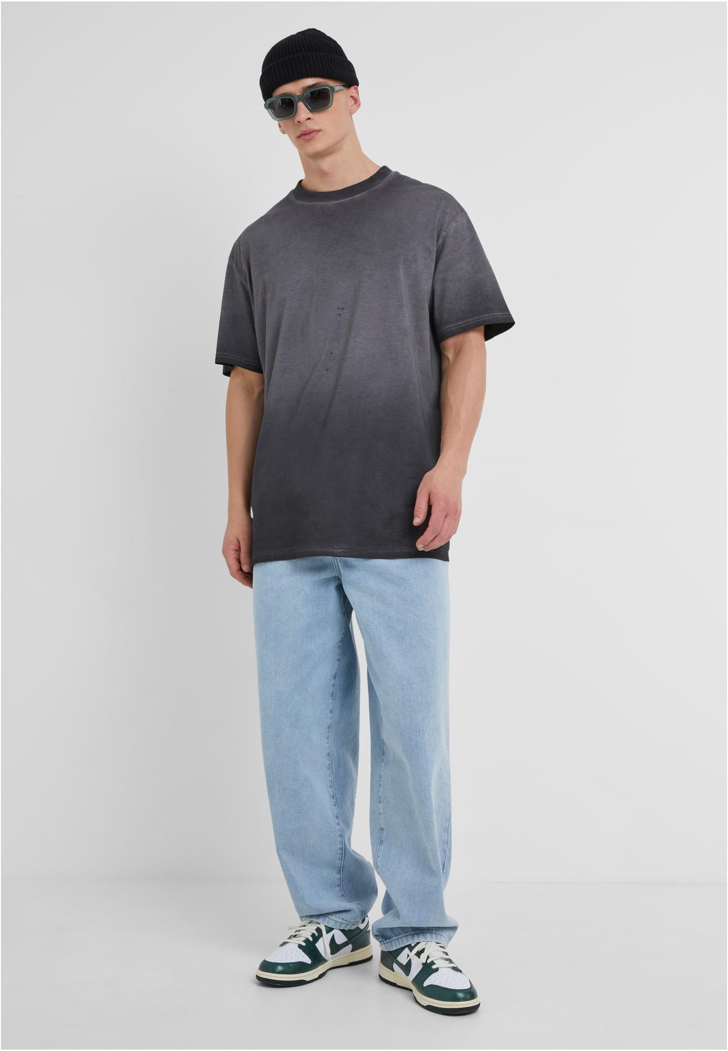 Herren Oversize T-Shirt Sun-Bleached Schwarz