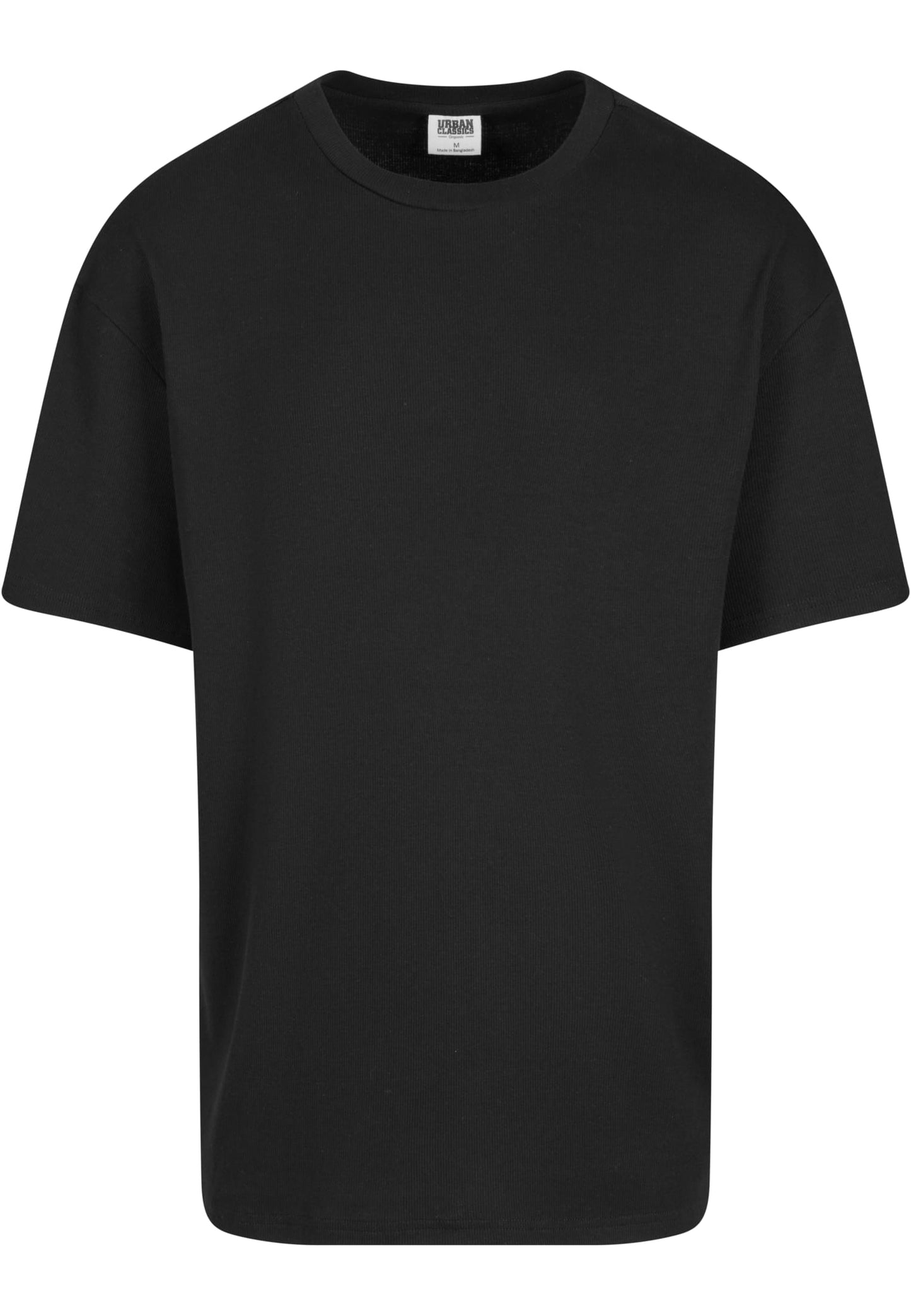 Herren Oversize T-Shirt aus Bio-Baumwolle – Rippstruktur Schwarz