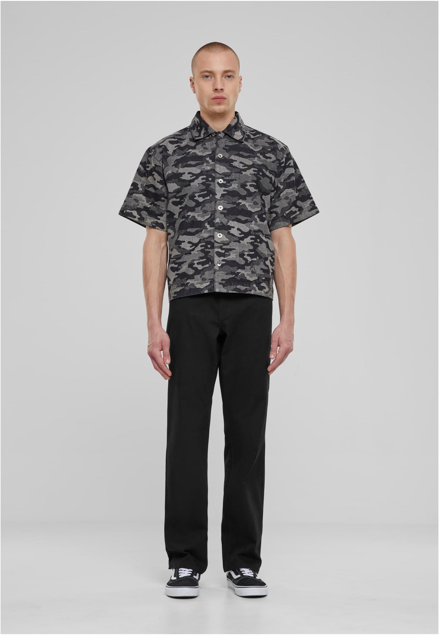 Laser Camo Printed Boxy T-Shirt blacklasercamo