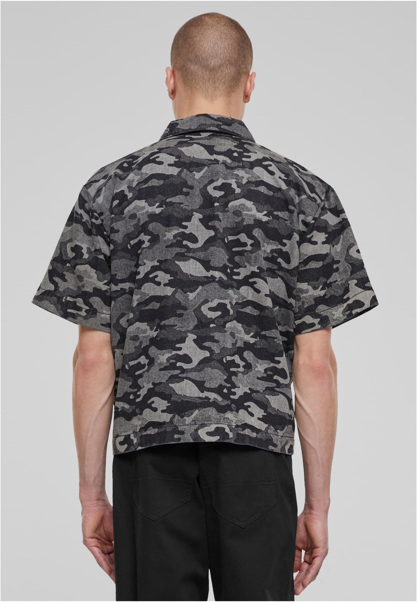 Laser Camo Printed Boxy T-Shirt blacklasercamo