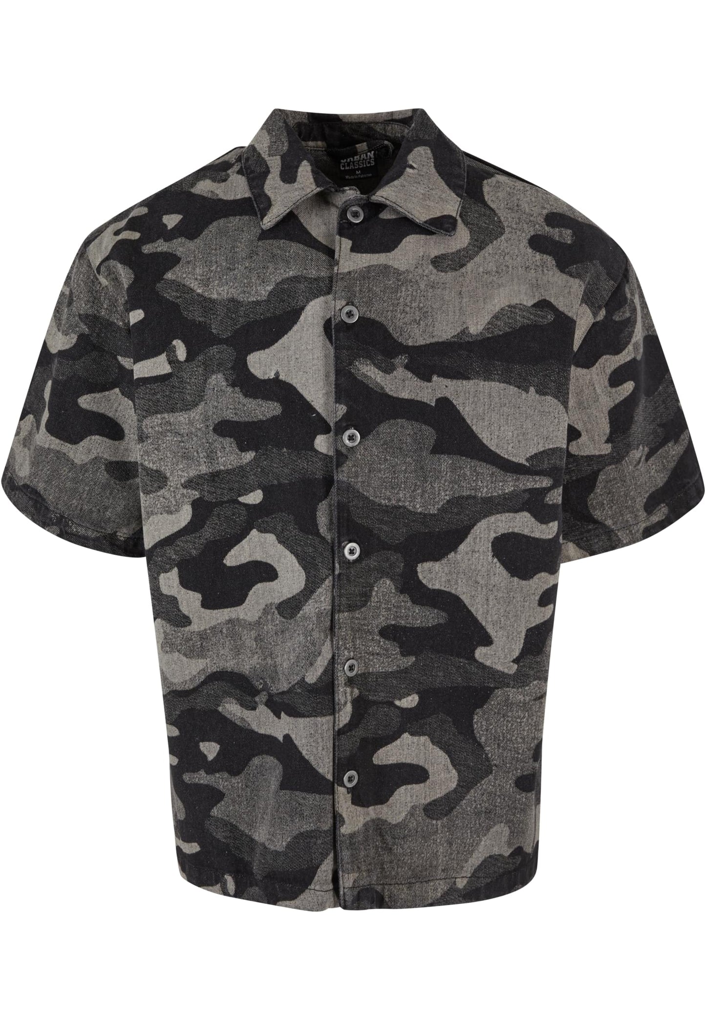 Laser Camo Printed Boxy T-Shirt blacklasercamo