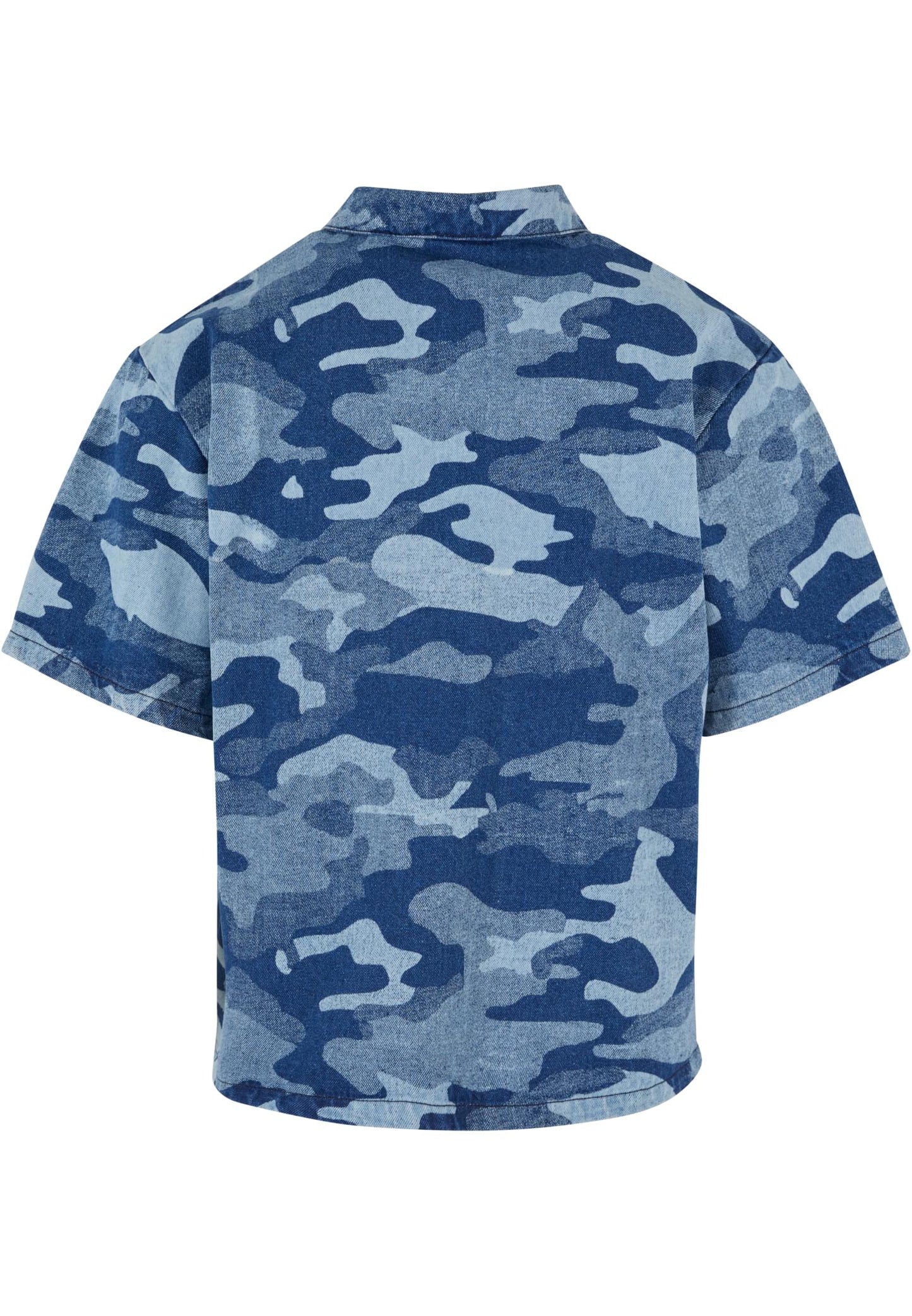 Laser Camo Printed Boxy T-Shirt bluelasercamo