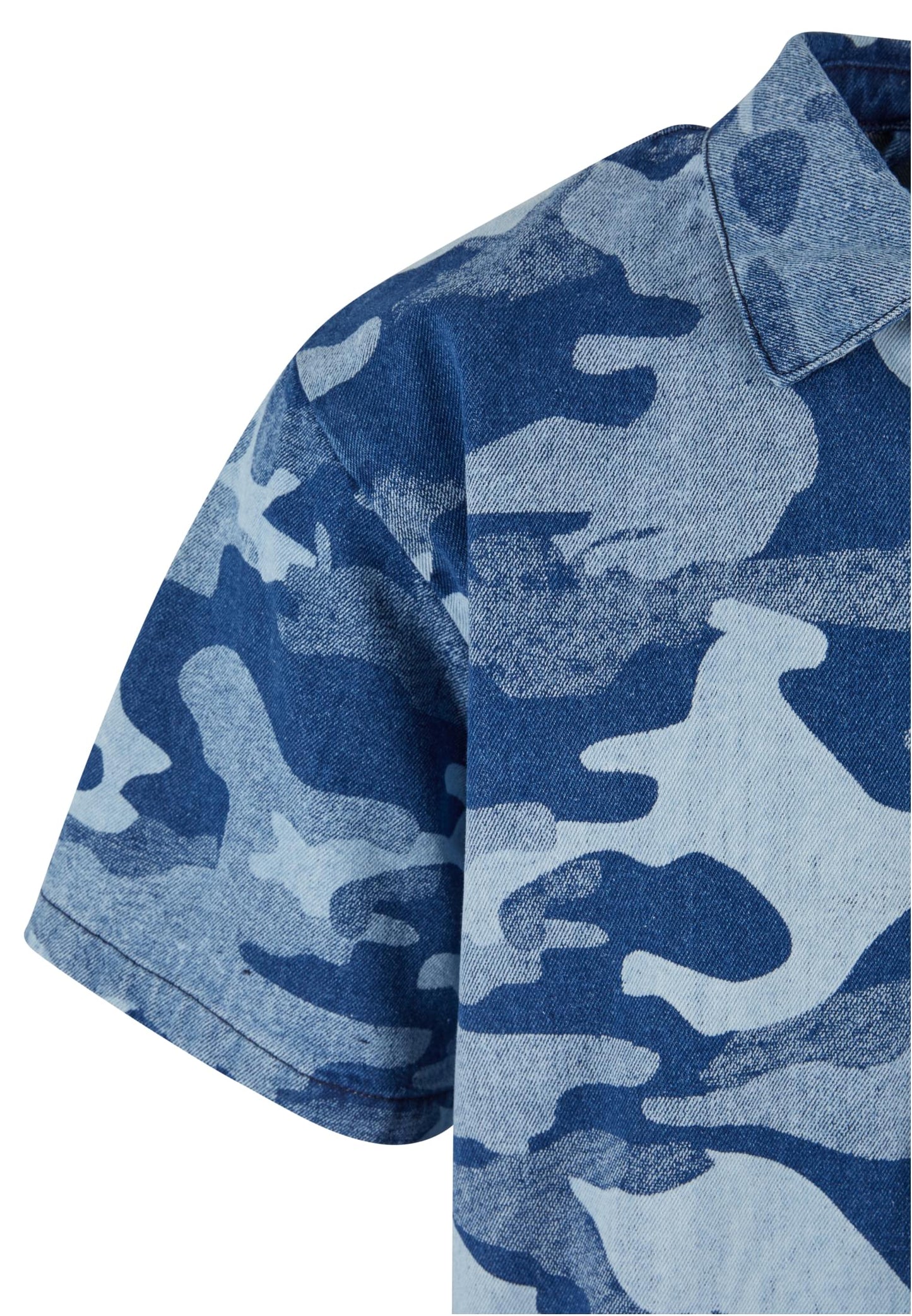 Laser Camo Printed Boxy T-Shirt bluelasercamo
