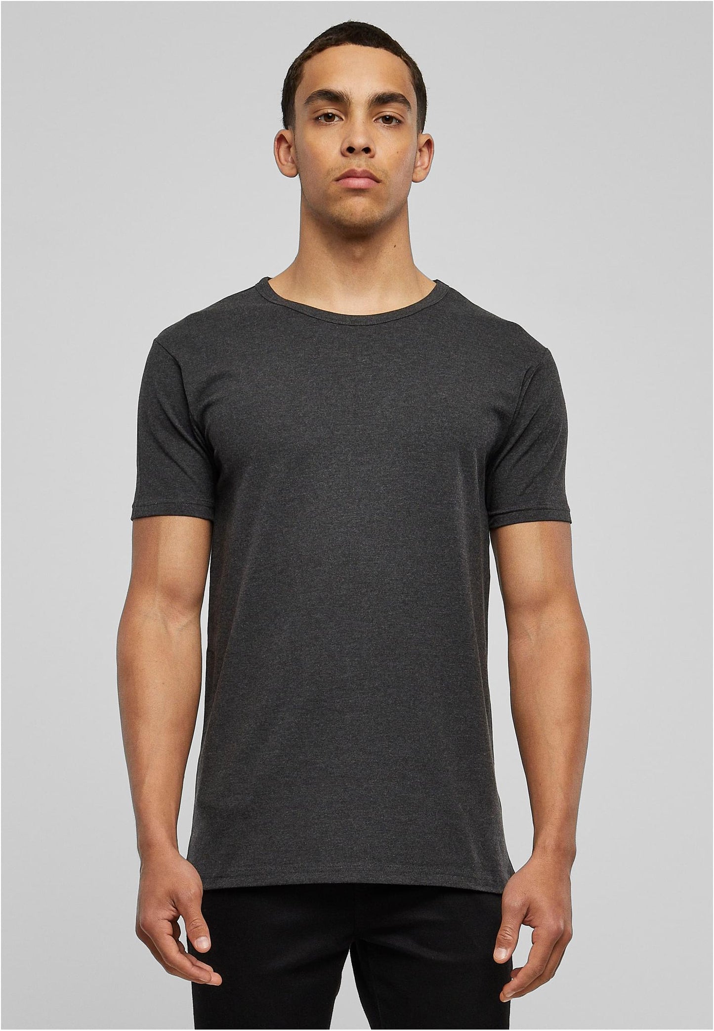 Herren T-Shirt Fitted Stretch Anthrazit (Charcoal)
