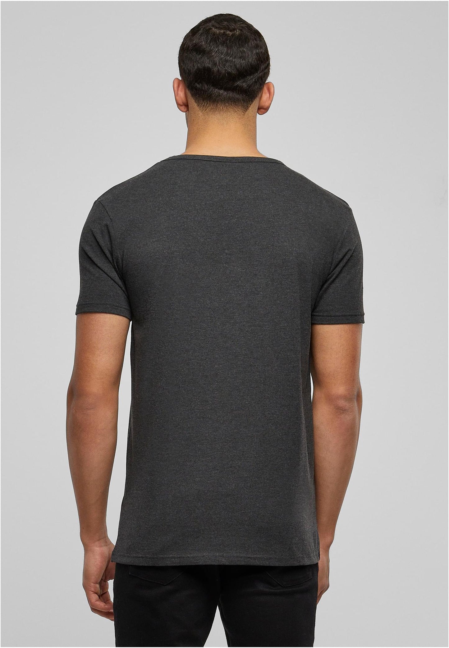 Herren T-Shirt Fitted Stretch Anthrazit (Charcoal)