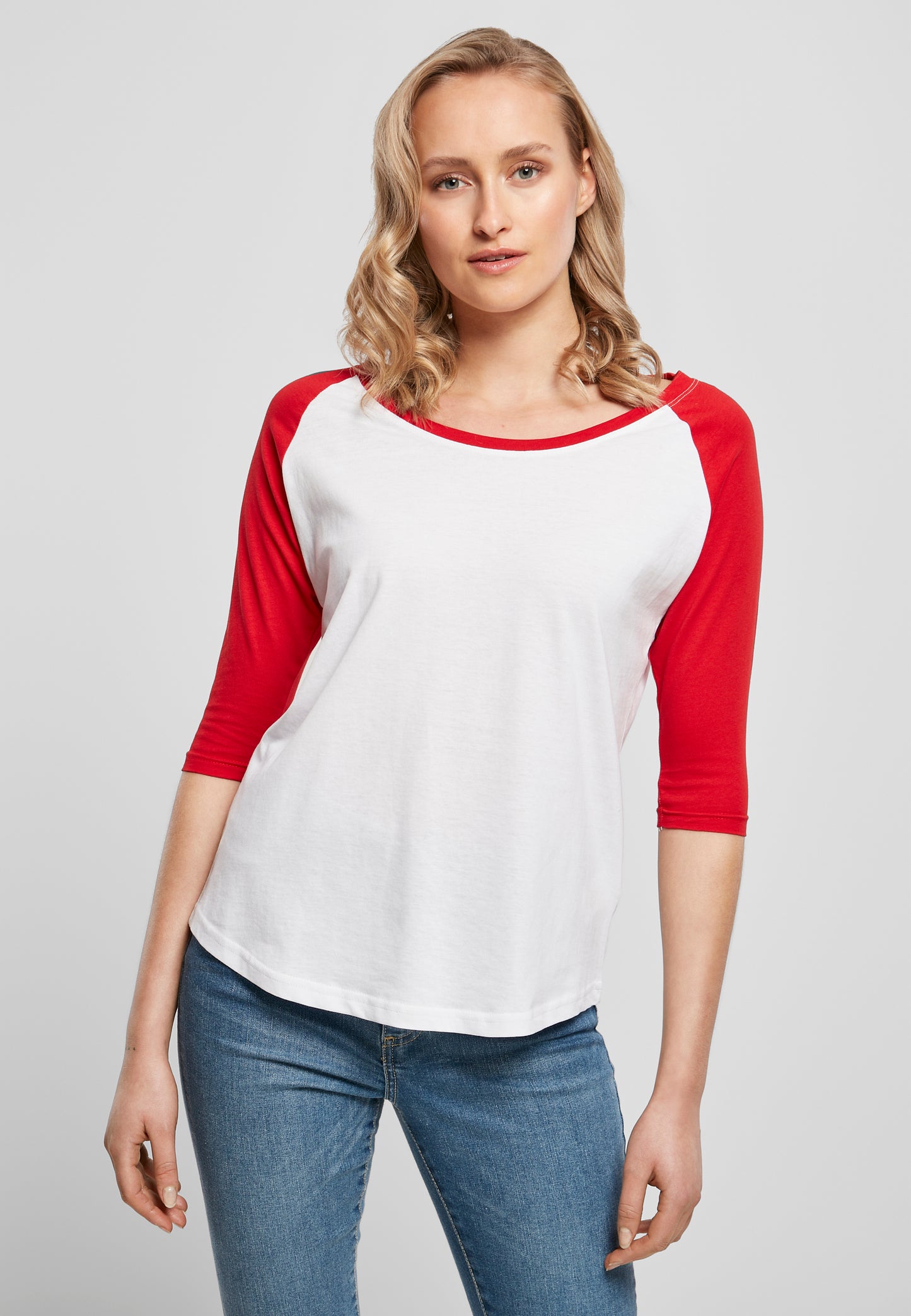 Ladies 3/4 Contrast Raglan Tee