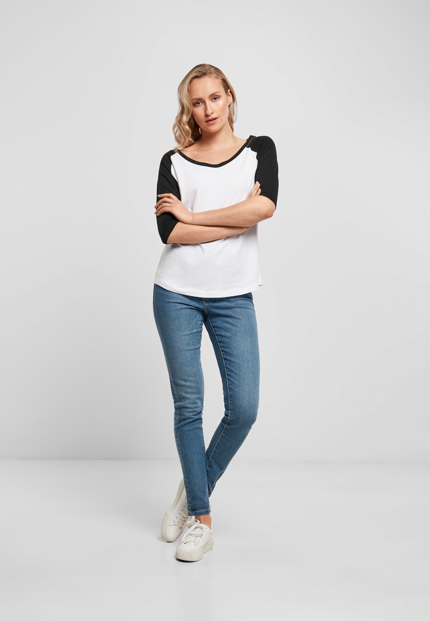 Ladies 3/4 Contrast Raglan Tee