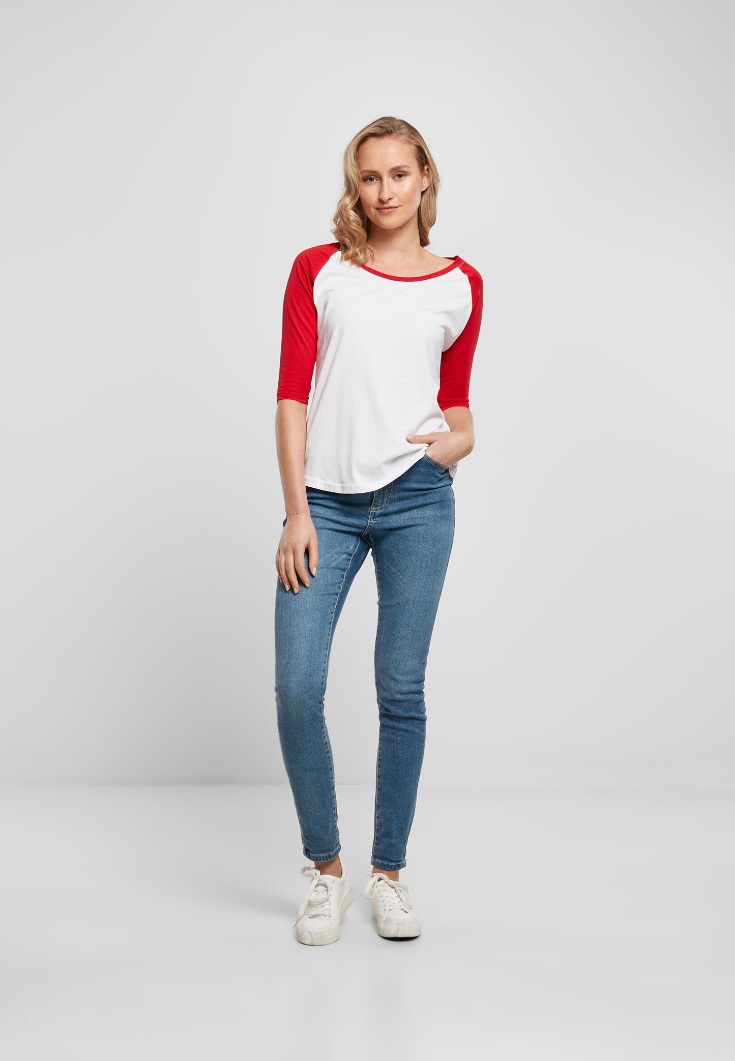 Ladies 3/4 Contrast Raglan Tee