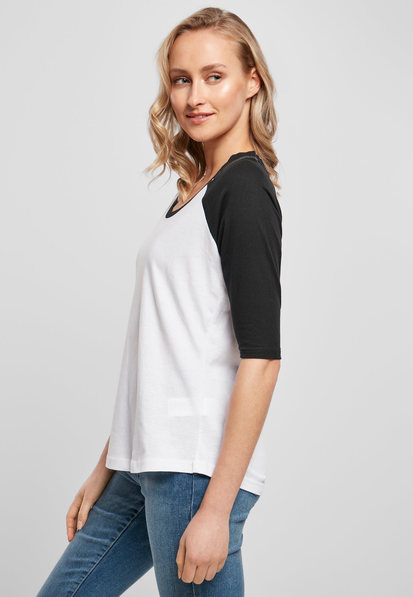 Ladies 3/4 Contrast Raglan Tee