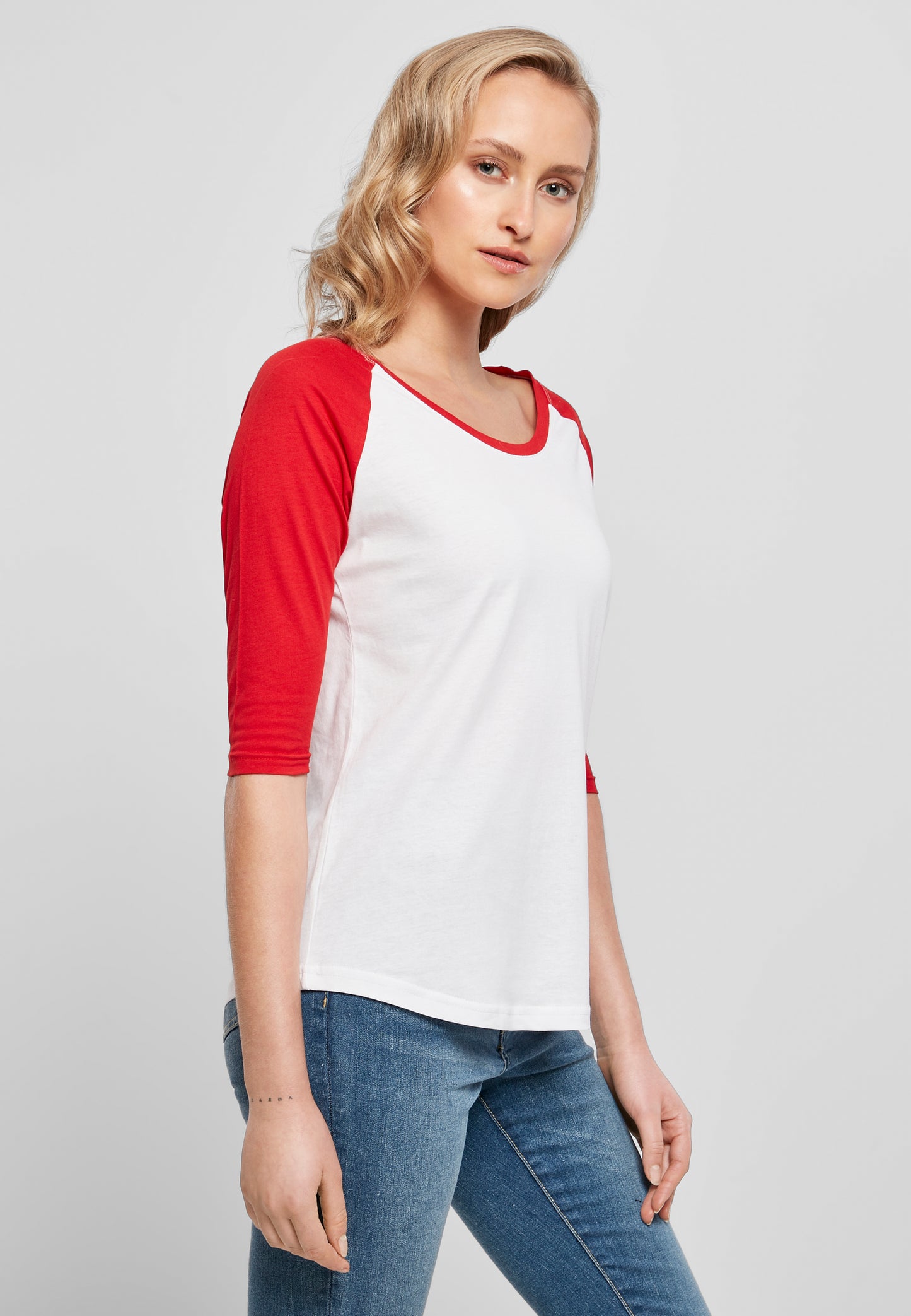 Ladies 3/4 Contrast Raglan Tee