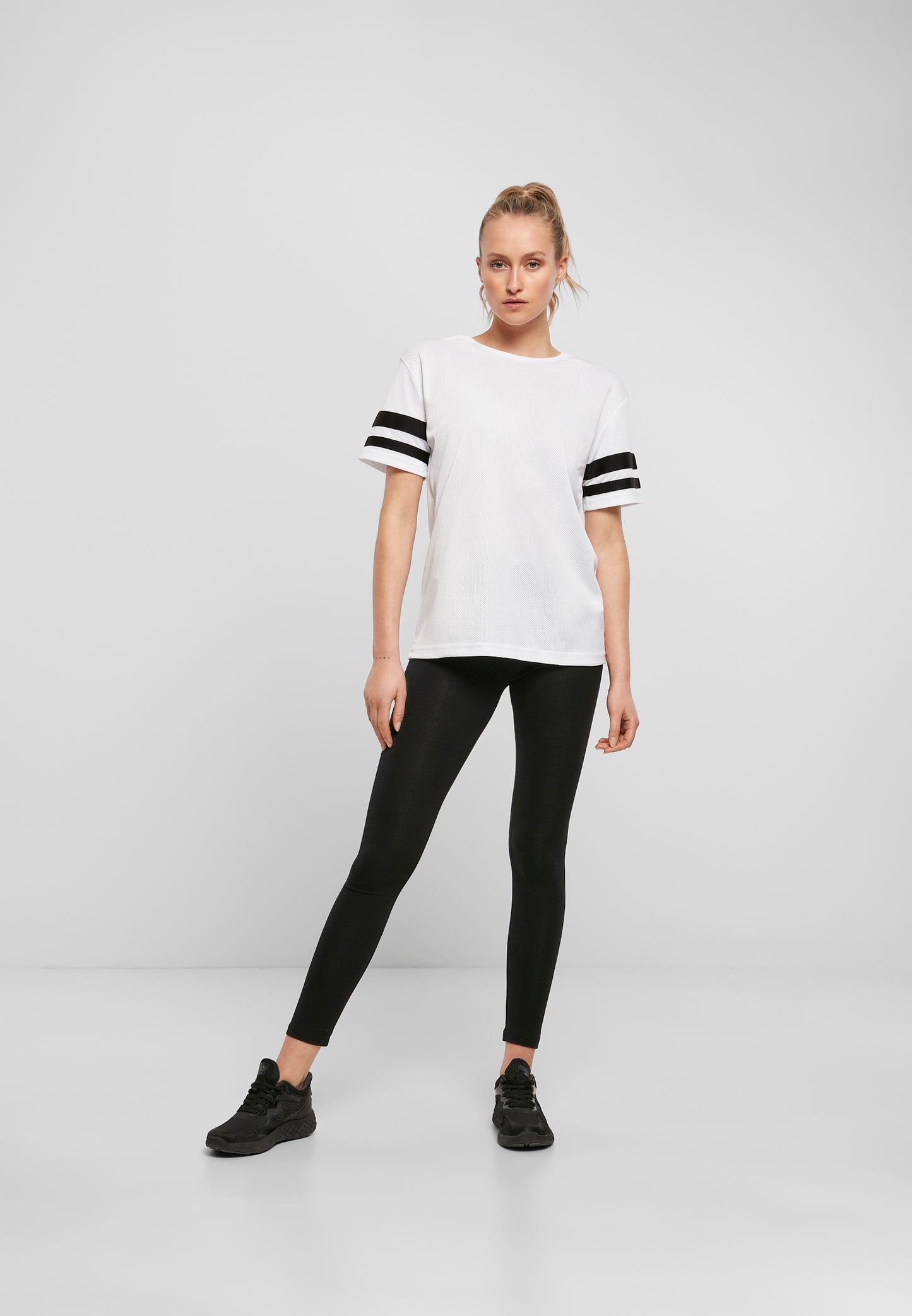 Ladies Mesh Stripe Tee