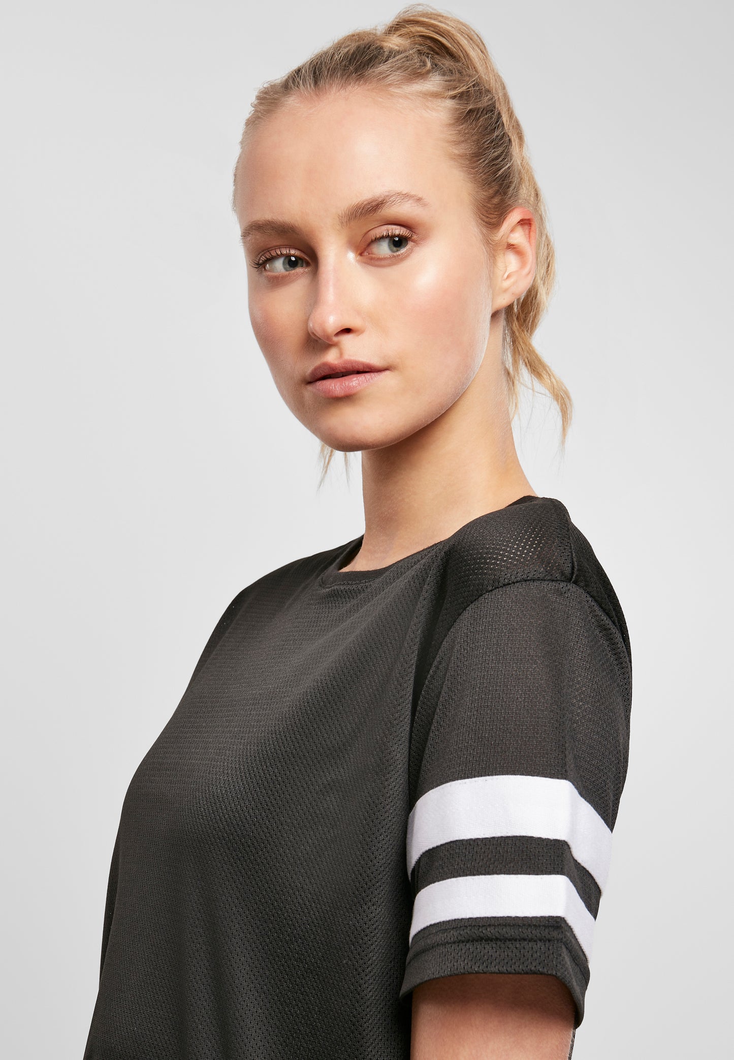 Ladies Mesh Stripe Tee