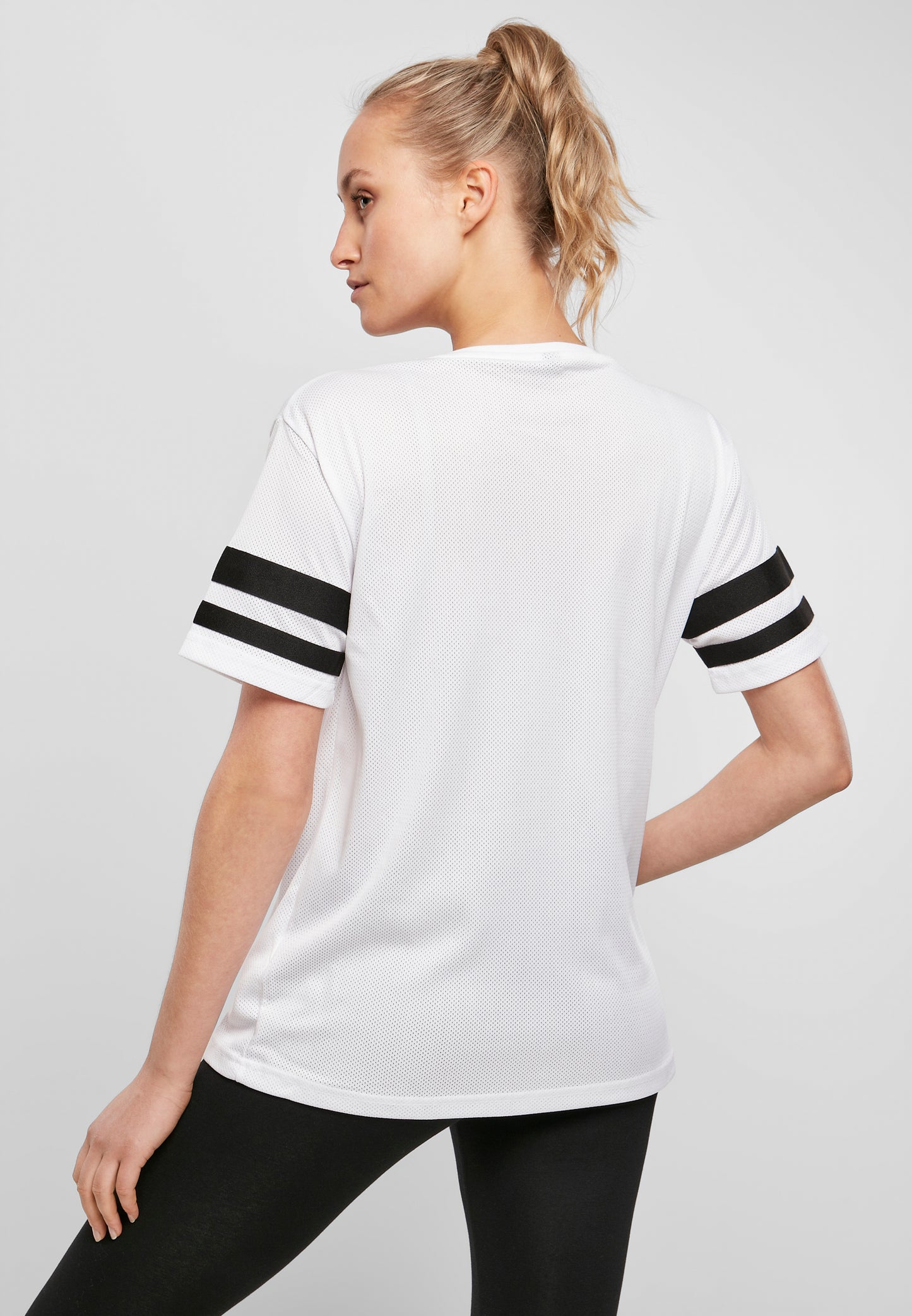 Ladies Mesh Stripe Tee