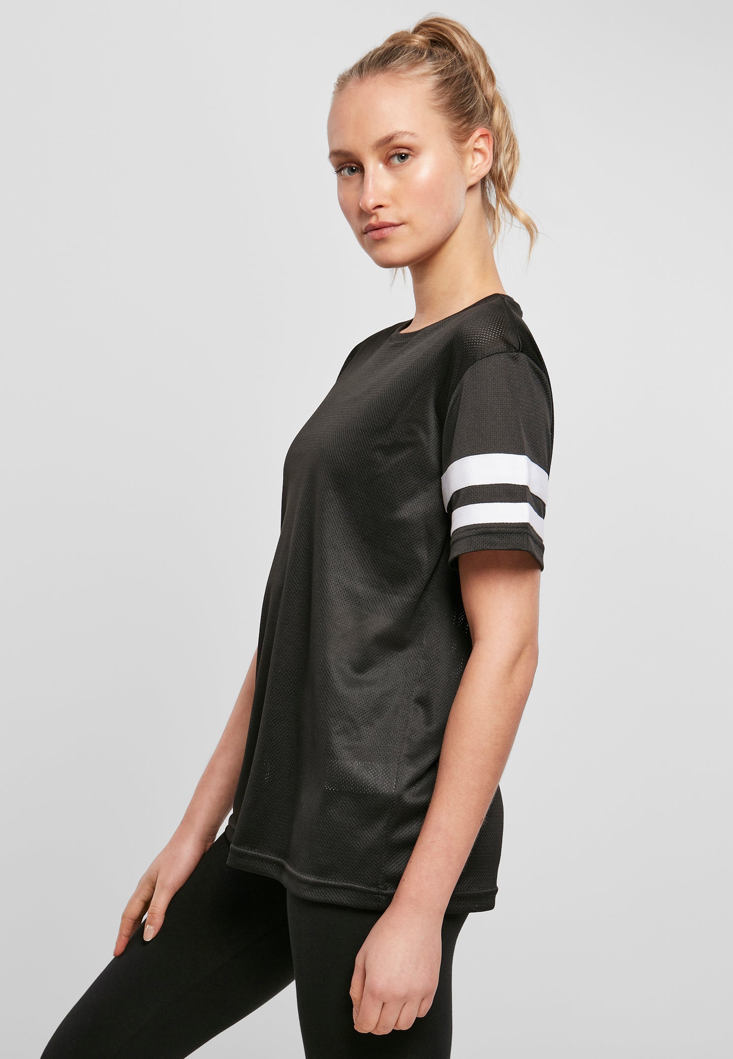 Ladies Mesh Stripe Tee