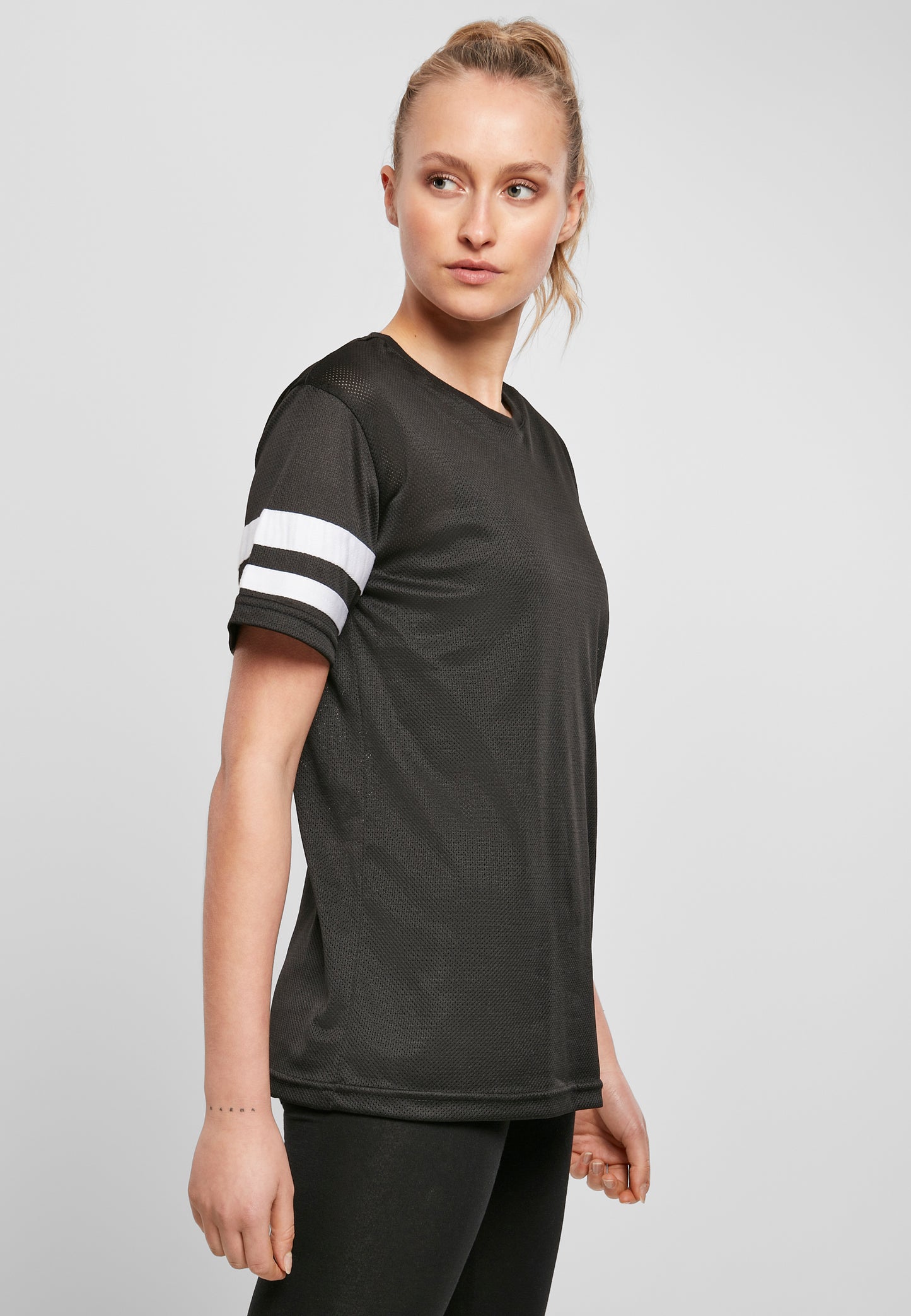Ladies Mesh Stripe Tee