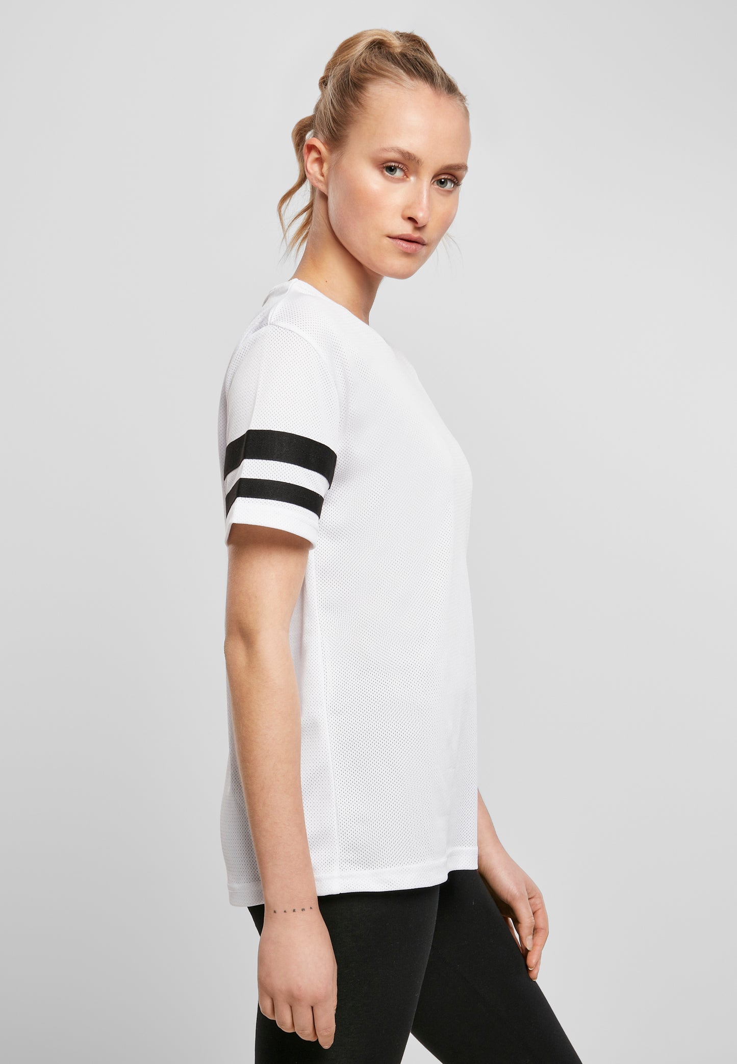 Ladies Mesh Stripe Tee