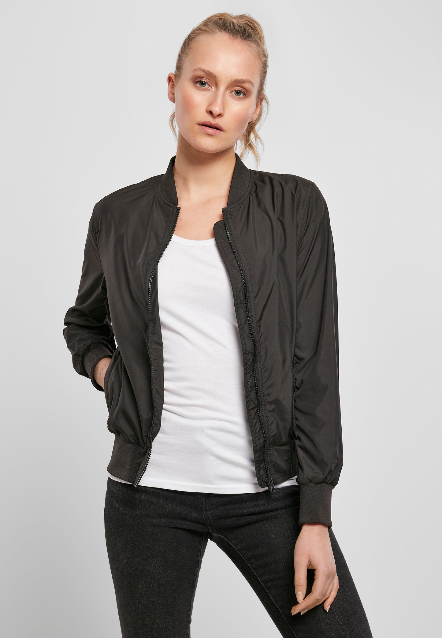 Ladies Nylon Bomber Jacket
