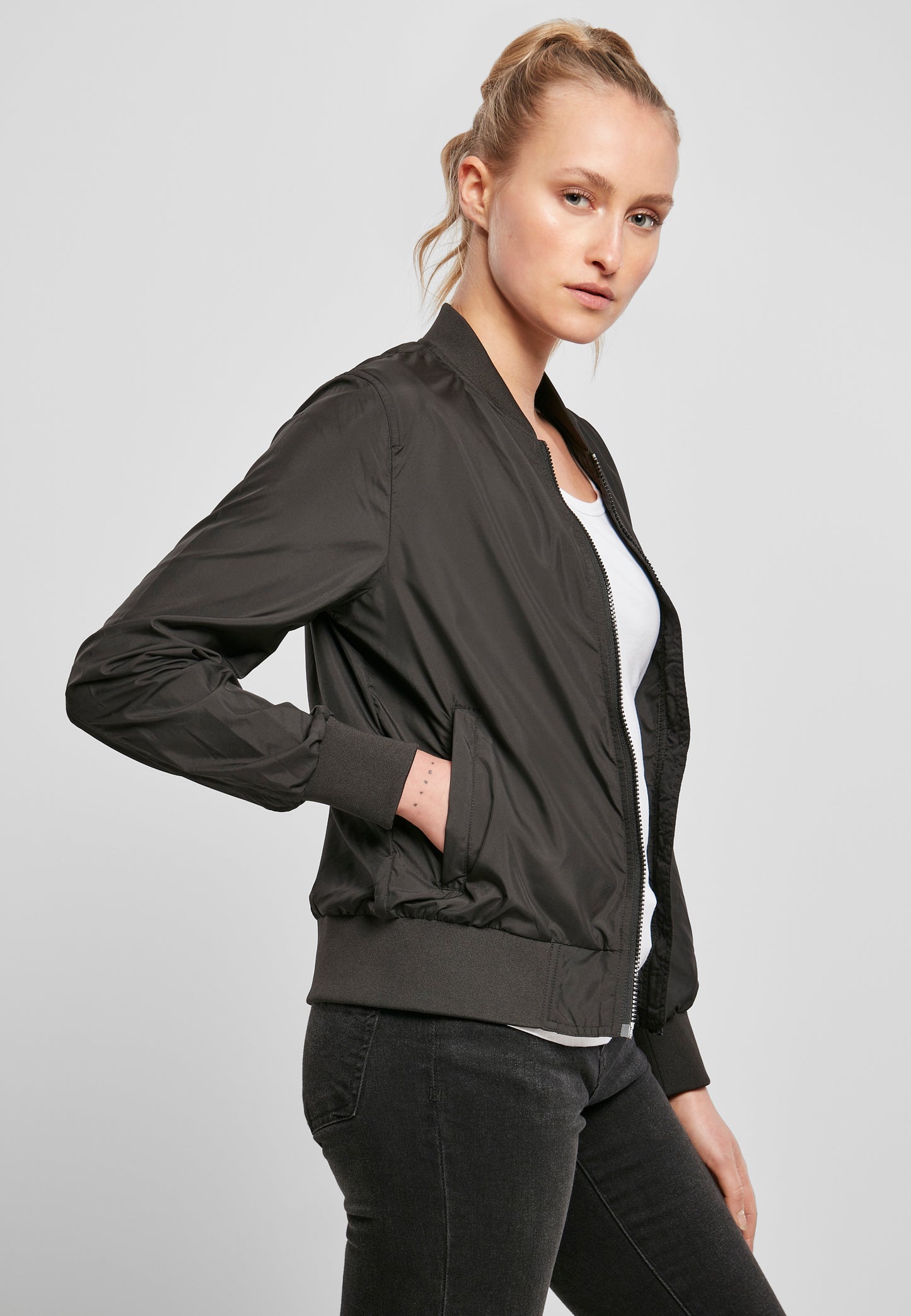 Ladies Nylon Bomber Jacket