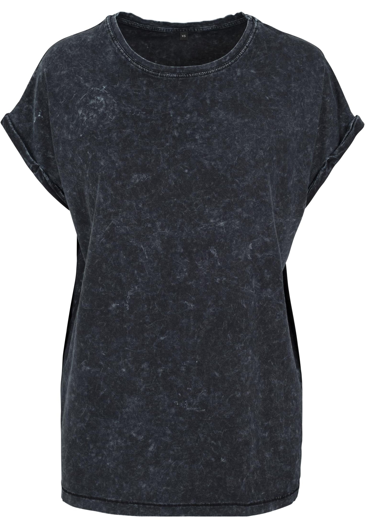 Ladies Acid Washed Extended Shoulder Tee