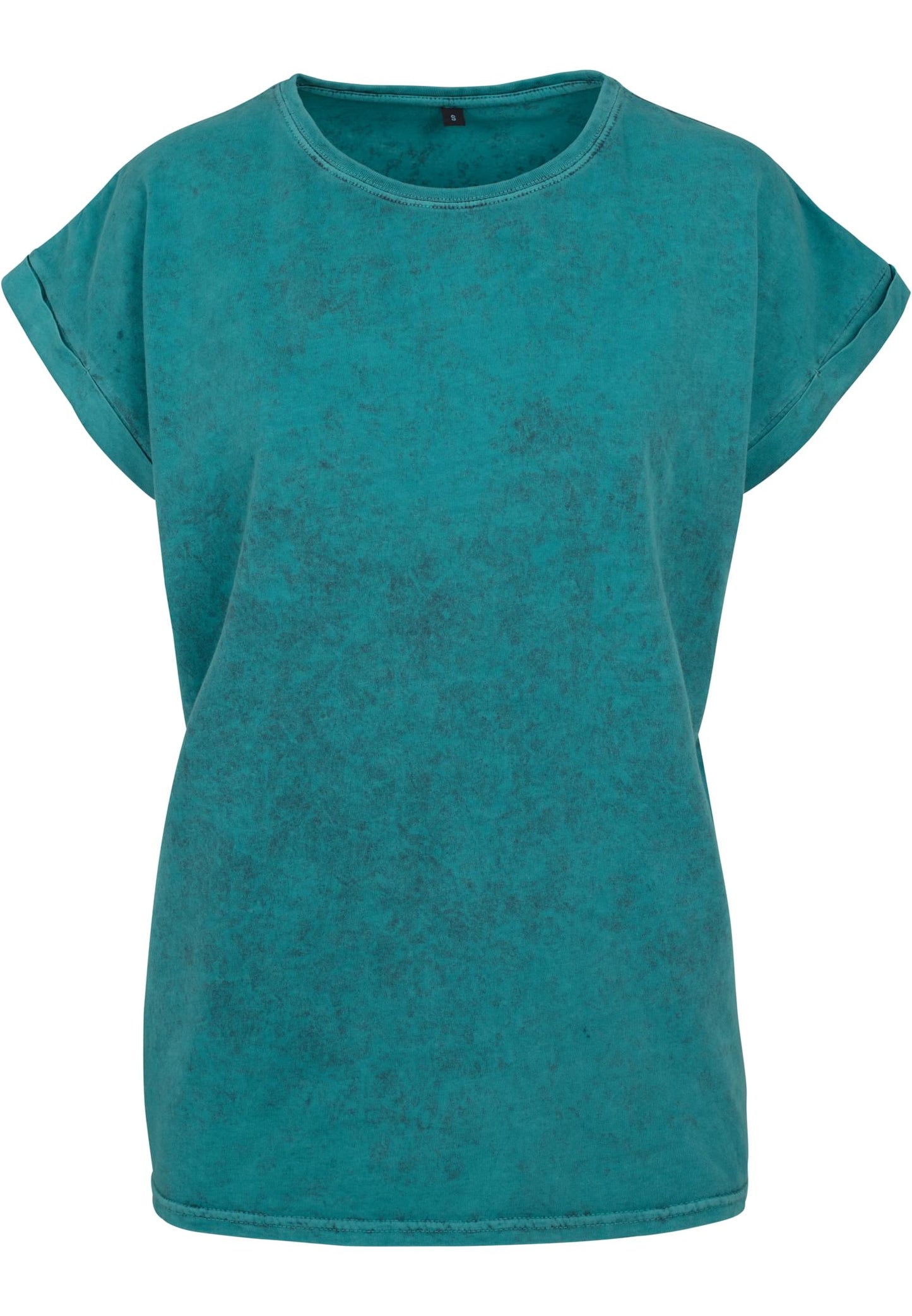 Ladies Acid Washed Extended Shoulder Tee