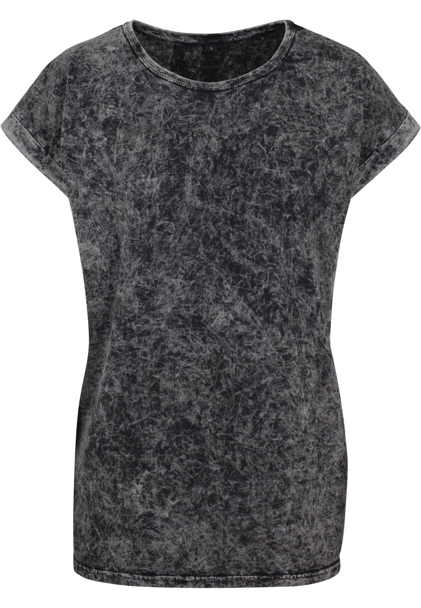 Ladies Acid Washed Extended Shoulder Tee