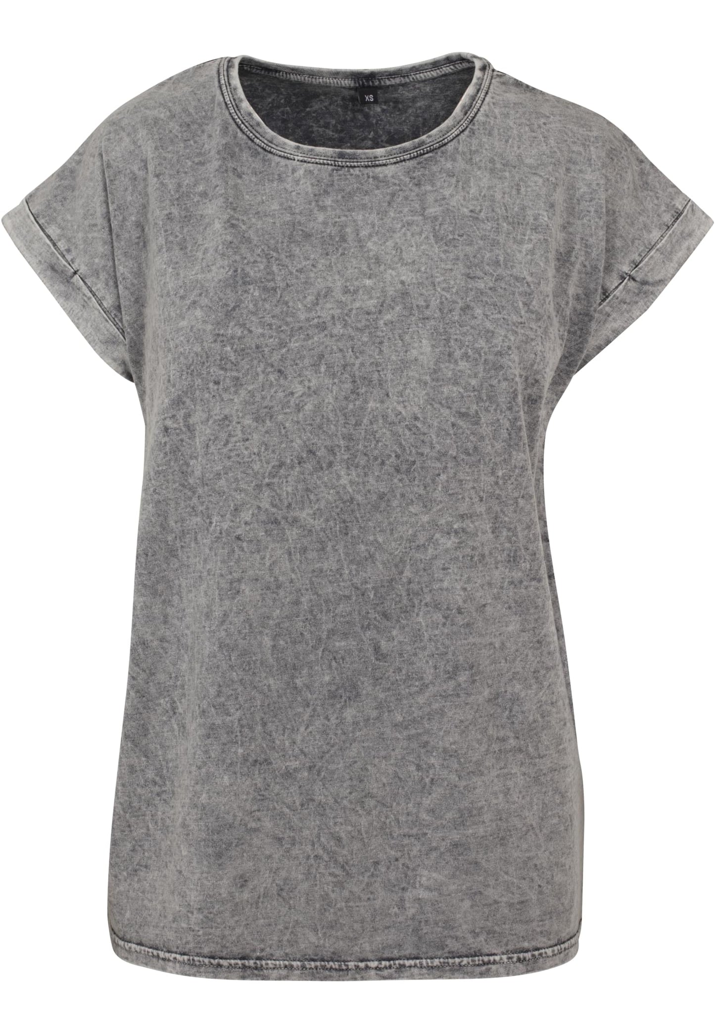 Ladies Acid Washed Extended Shoulder Tee