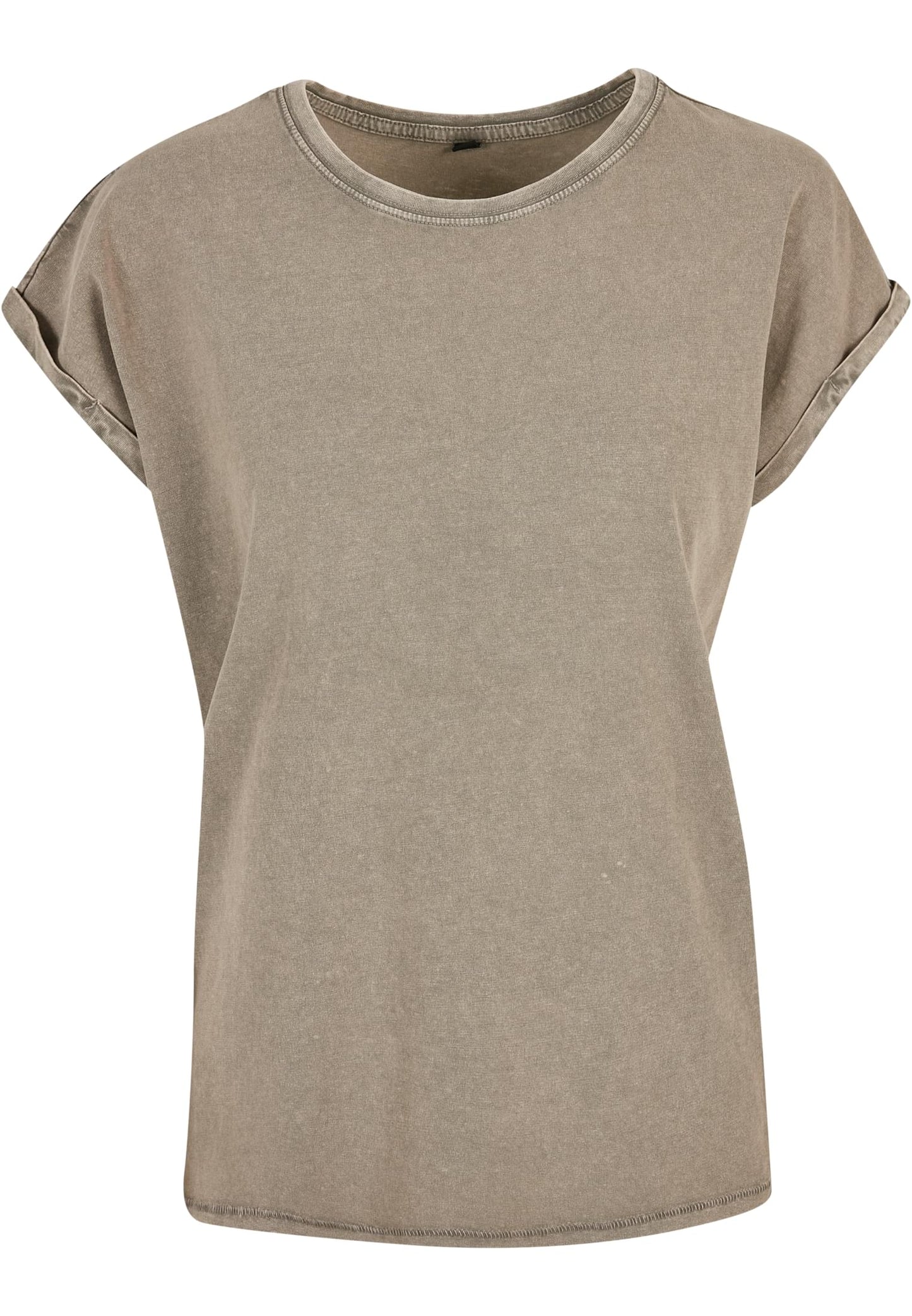 Ladies Acid Washed Extended Shoulder Tee