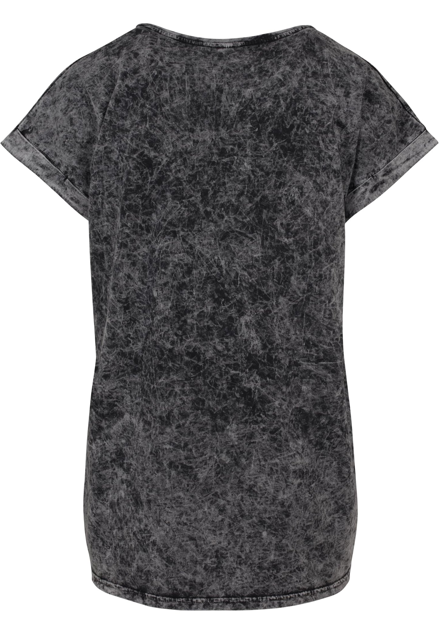 Ladies Acid Washed Extended Shoulder Tee