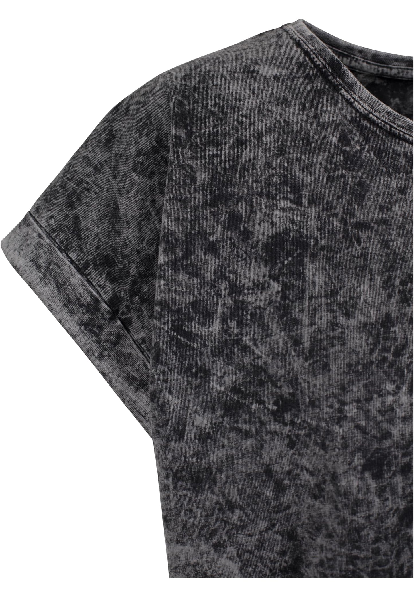 Ladies Acid Washed Extended Shoulder Tee