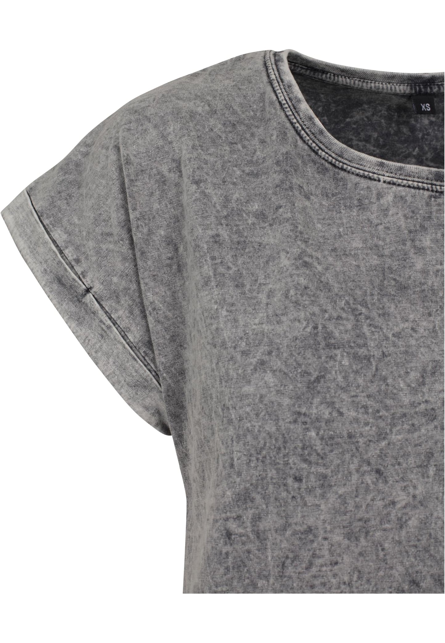 Ladies Acid Washed Extended Shoulder Tee