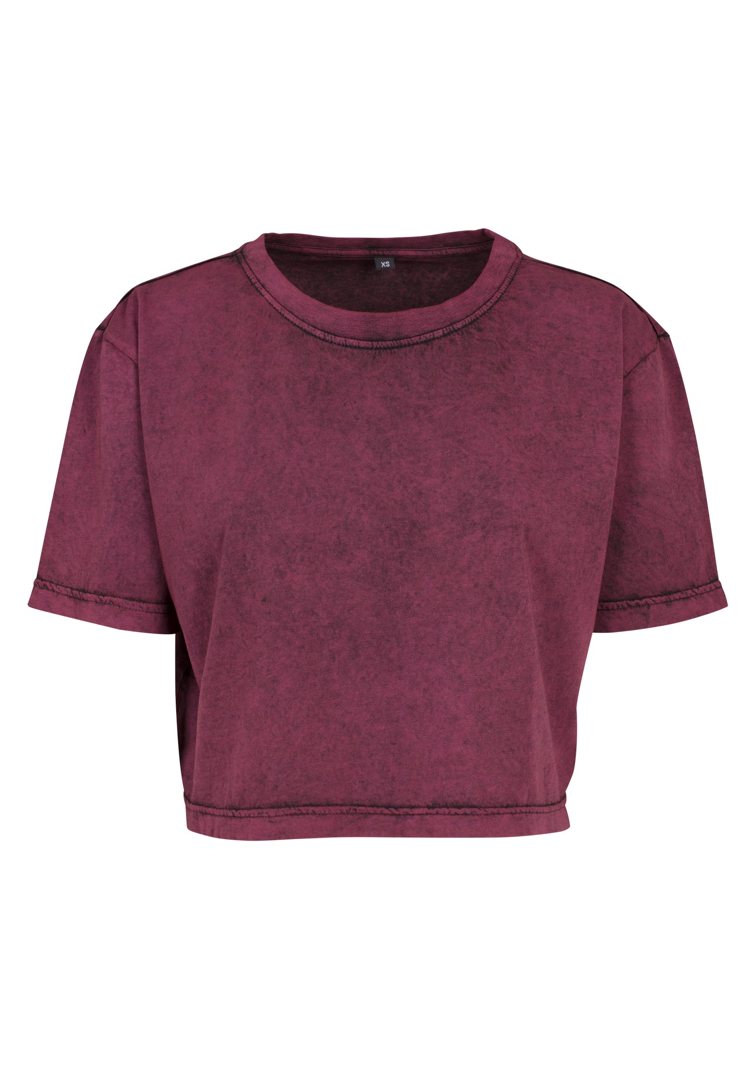 Ladies Acid Washed Cropped Tee