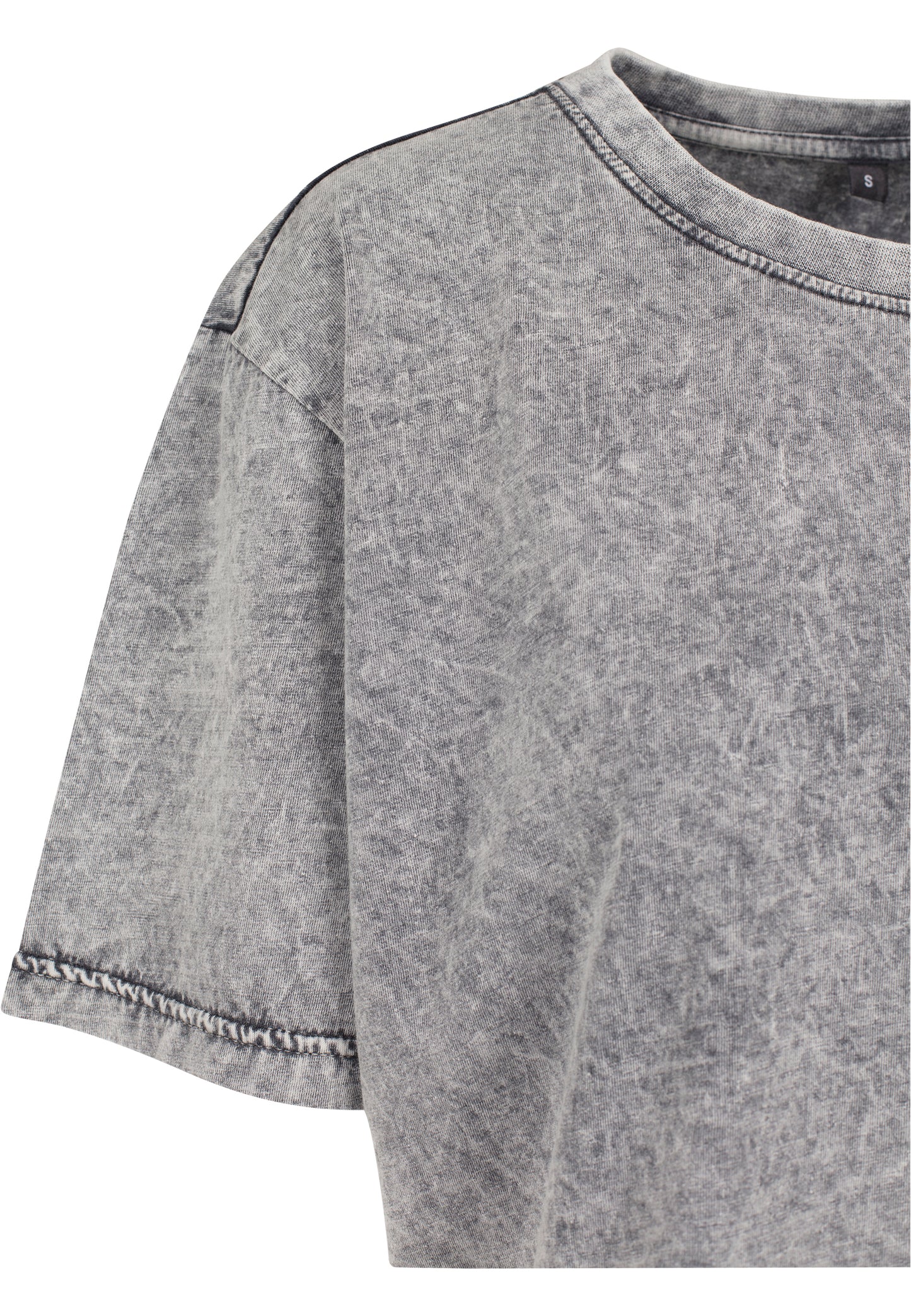 Ladies Acid Washed Cropped Tee