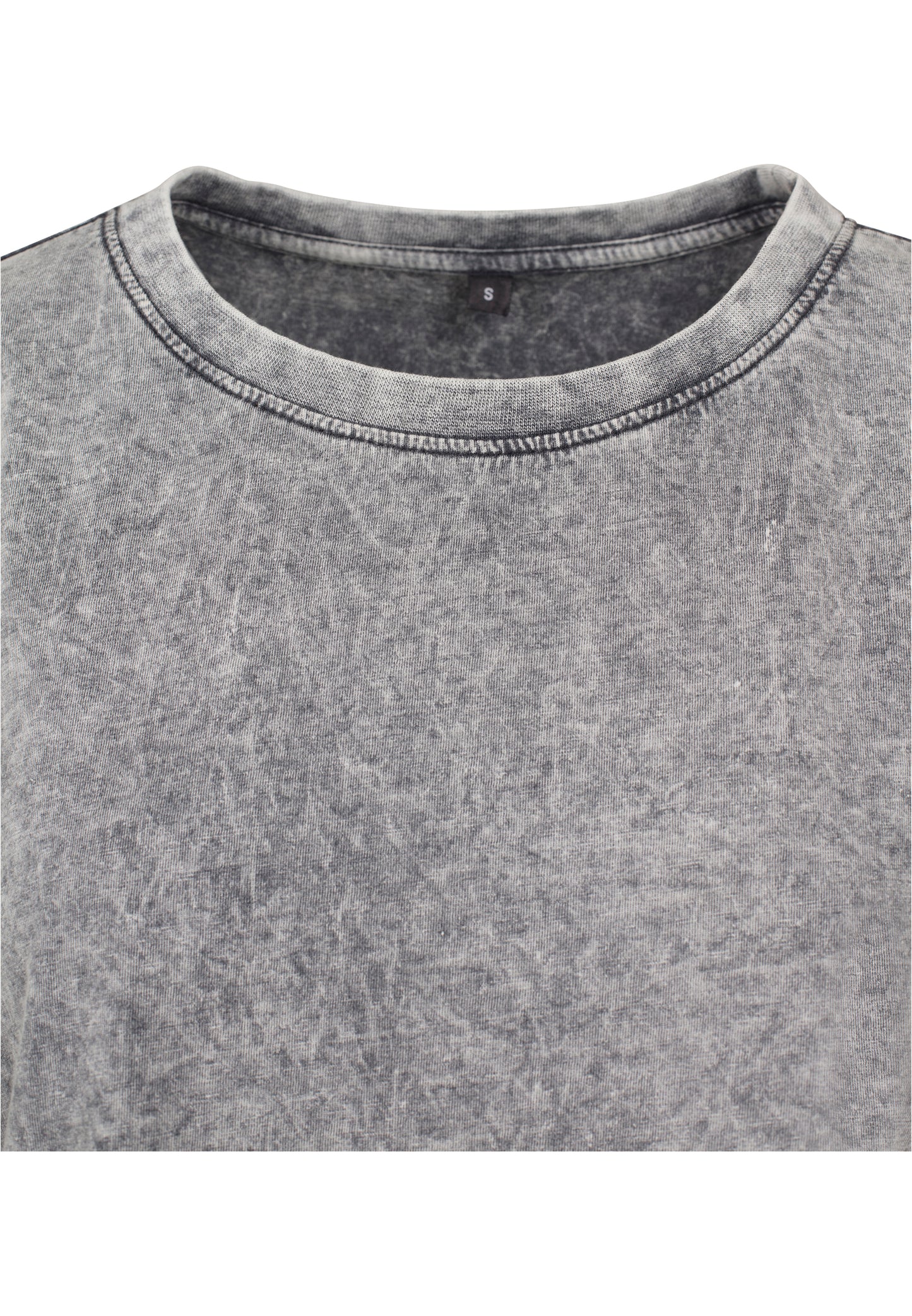 Ladies Acid Washed Cropped Tee